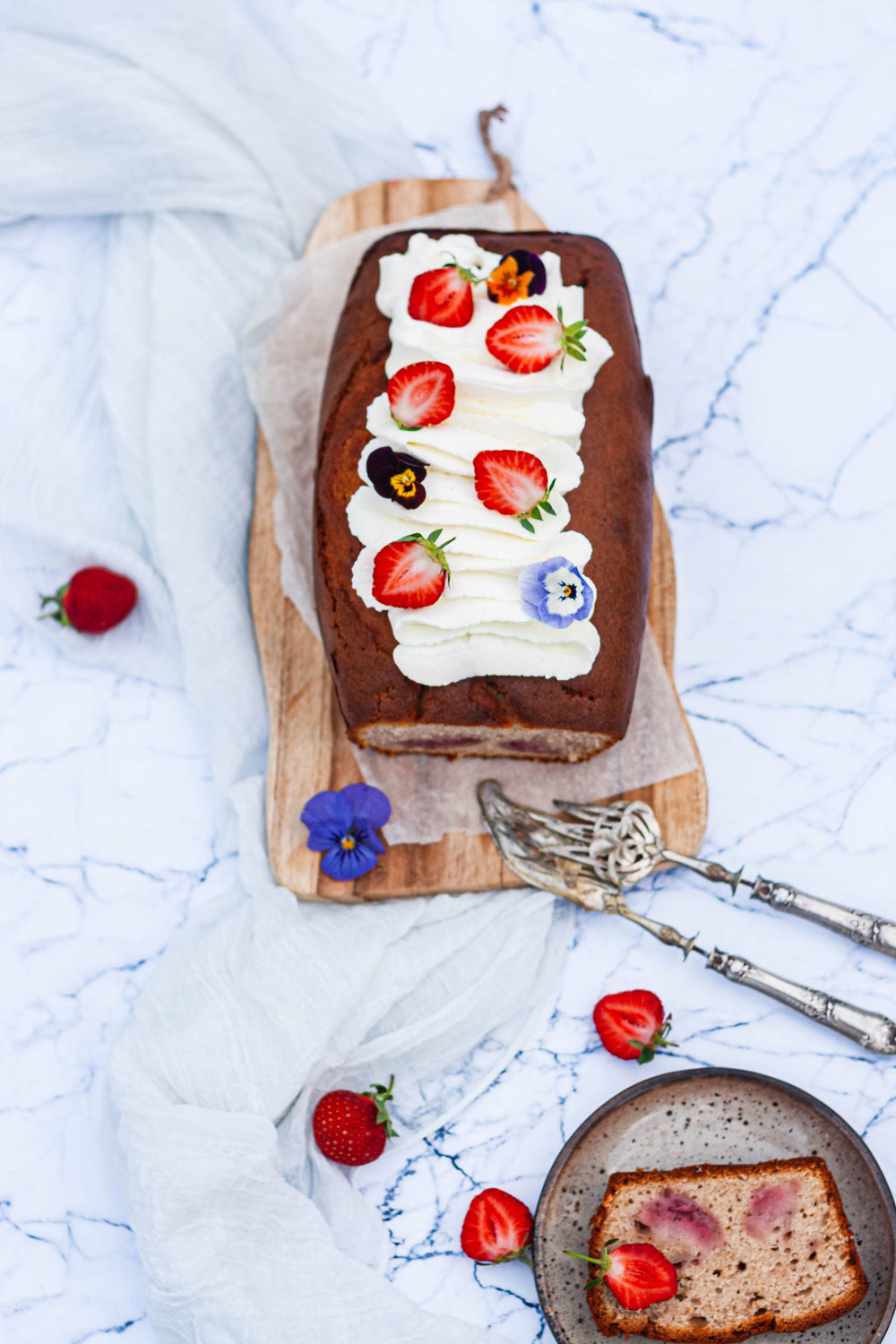 Gâteau moelleux fraise mascarpone