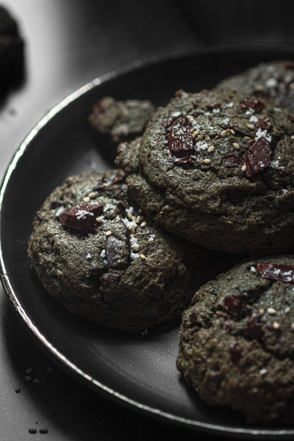 Cookies au sésame noir sans lactose