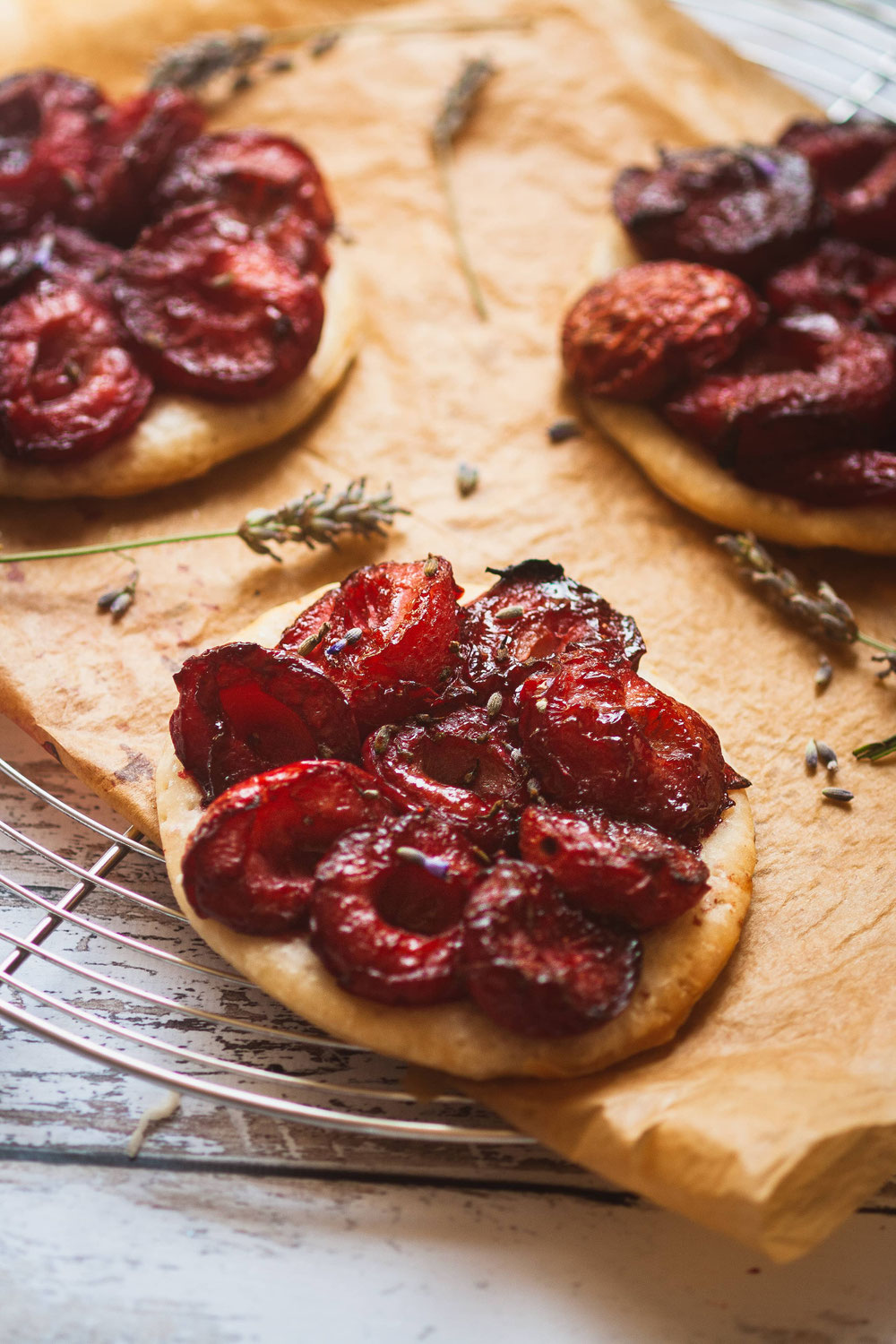 Tartelettes prunes lavande