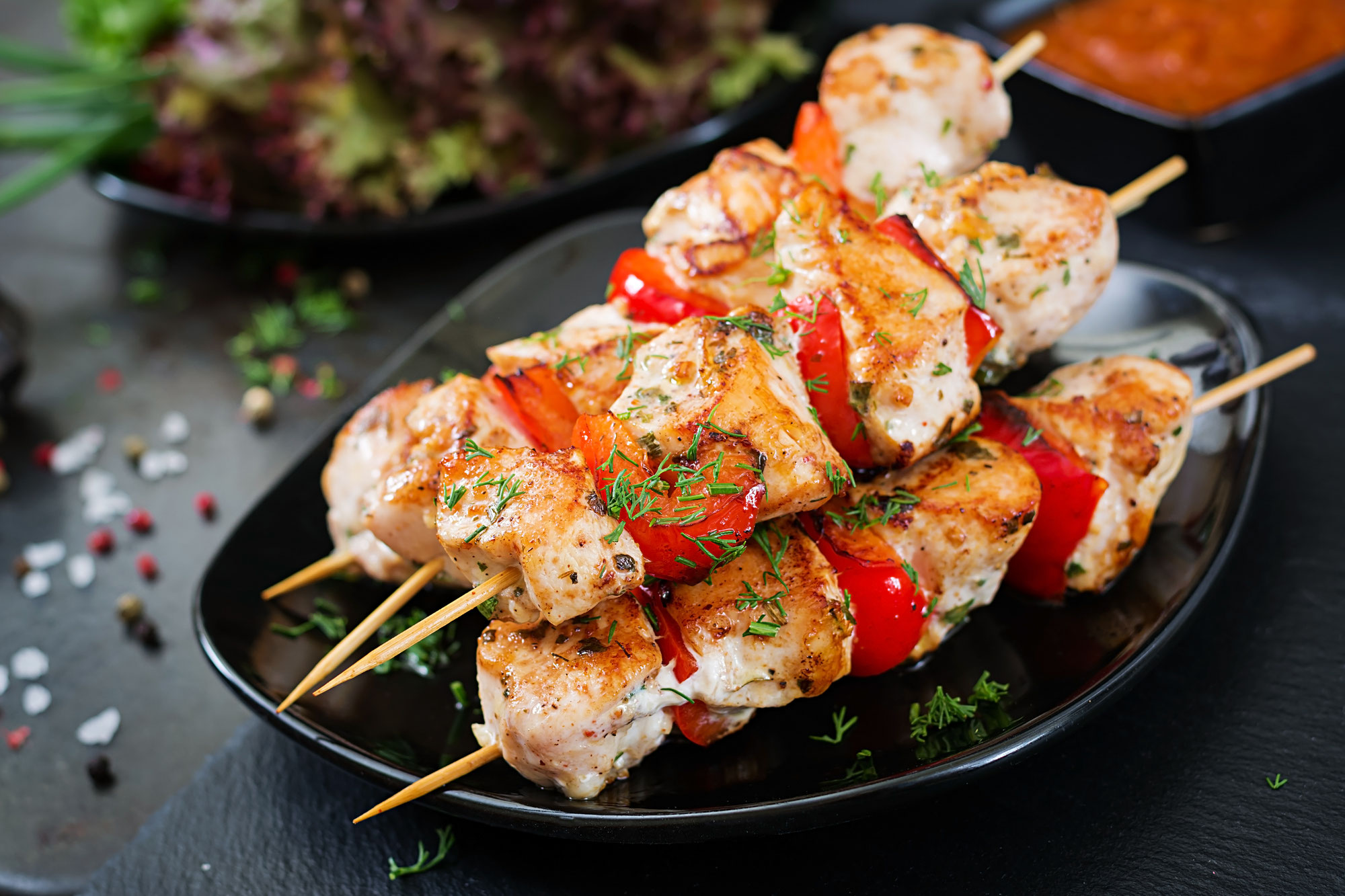 Brochetas de pollo