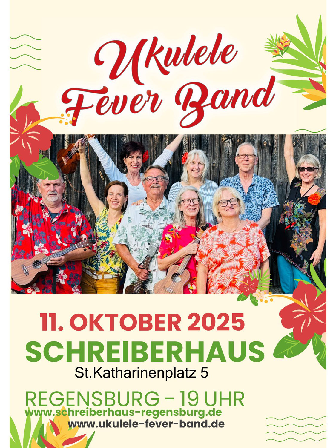 Ukulele Fever Band – Live im Schreiberhaus Regensburg