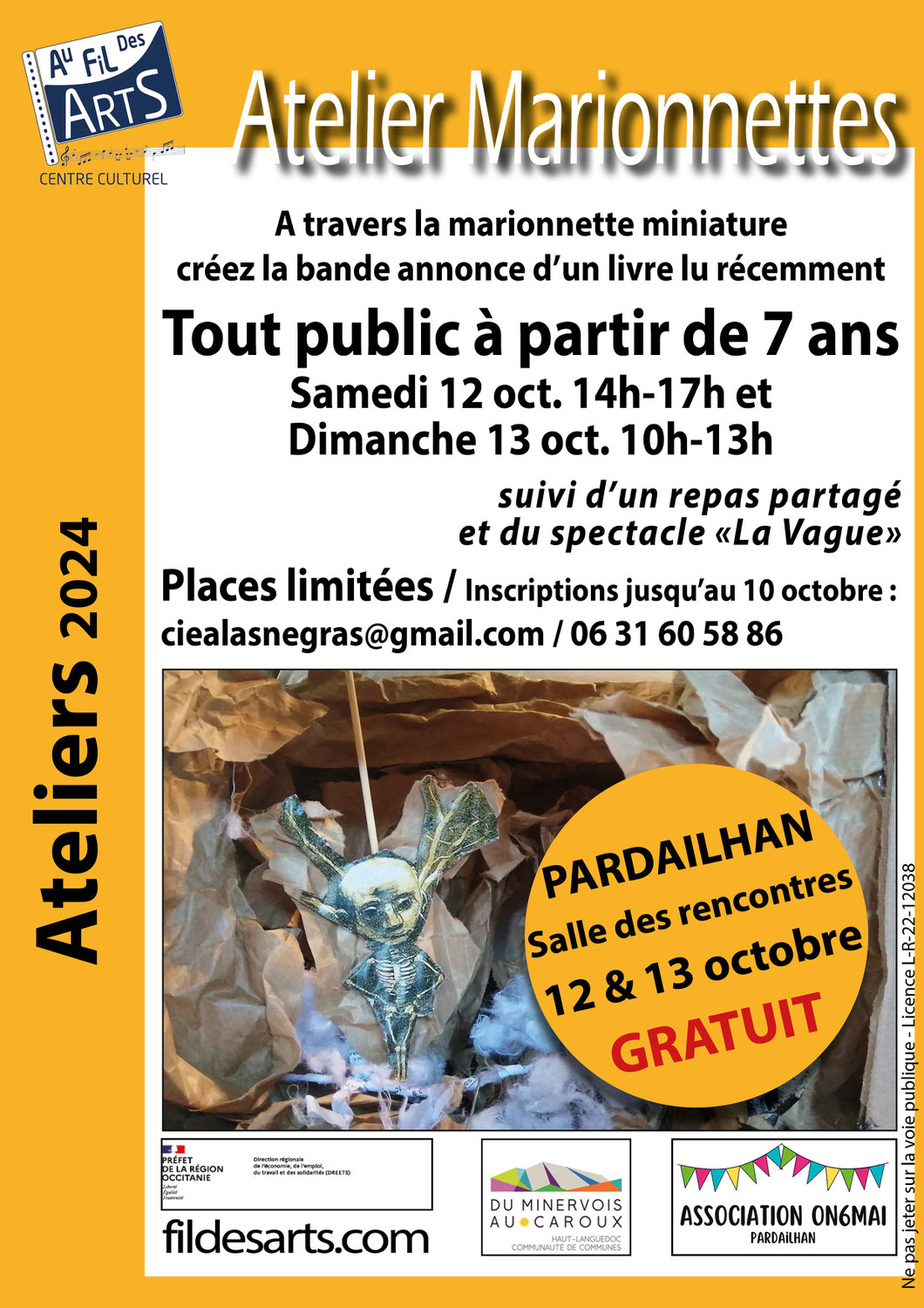 Stage de marionnettes miniatures autour du livre