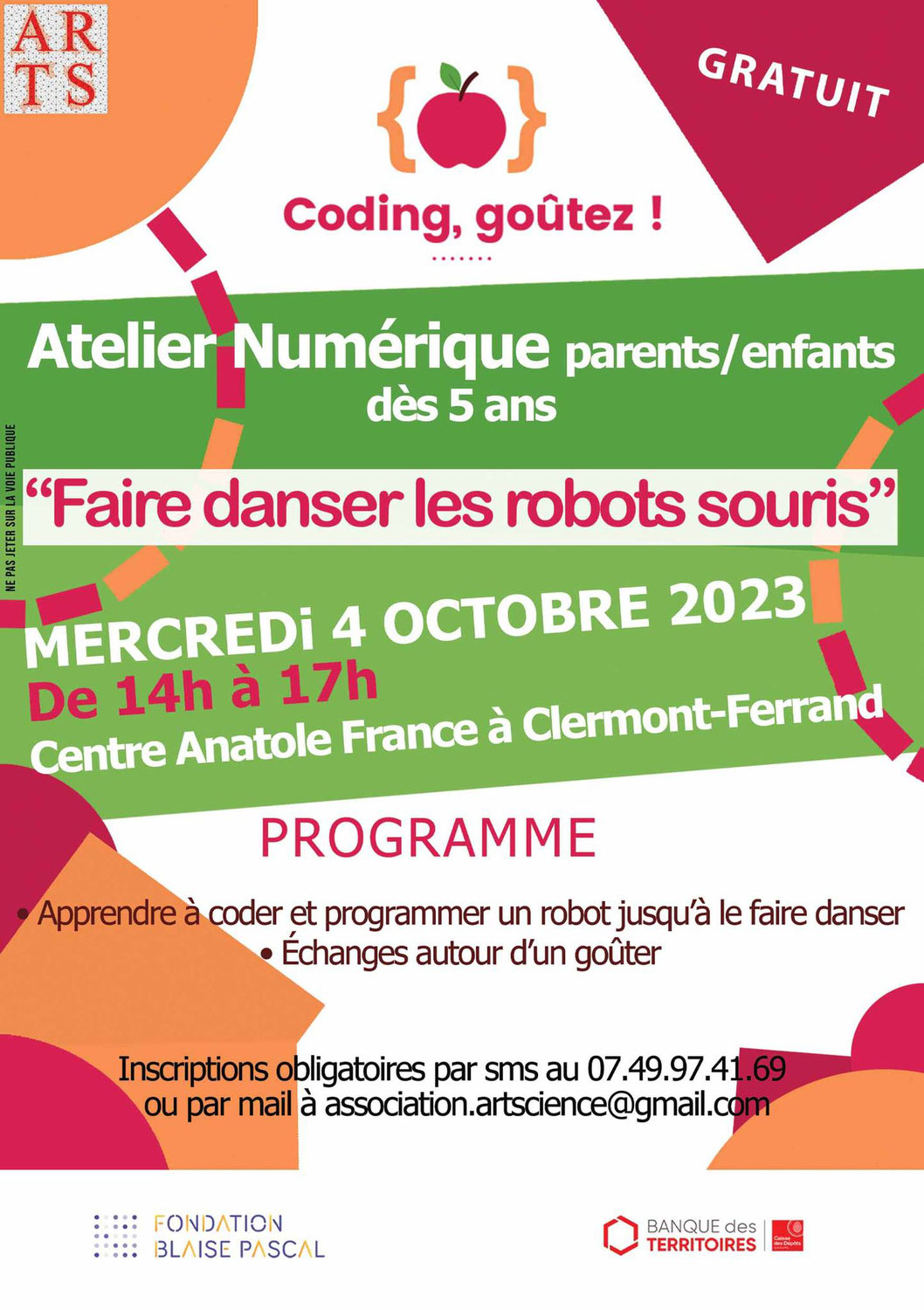 "Coding, goutez !", mercredi 4 octobre, au Centre Anatole France à Clermont-Ferrand
