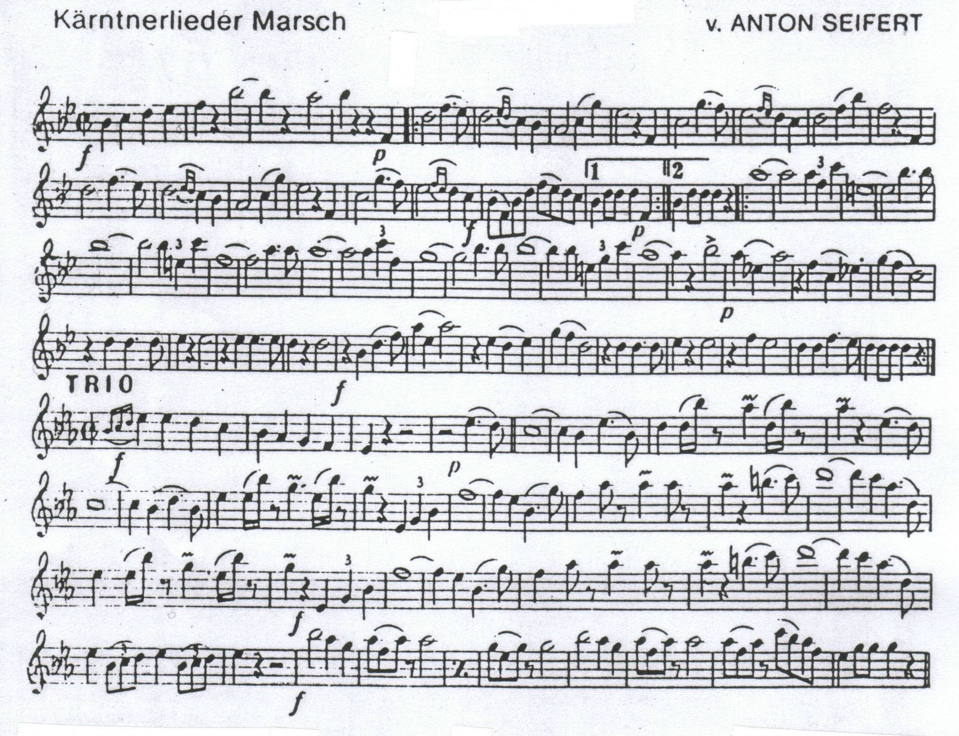"Kärntner Liedermarsch" von Anton Seifert