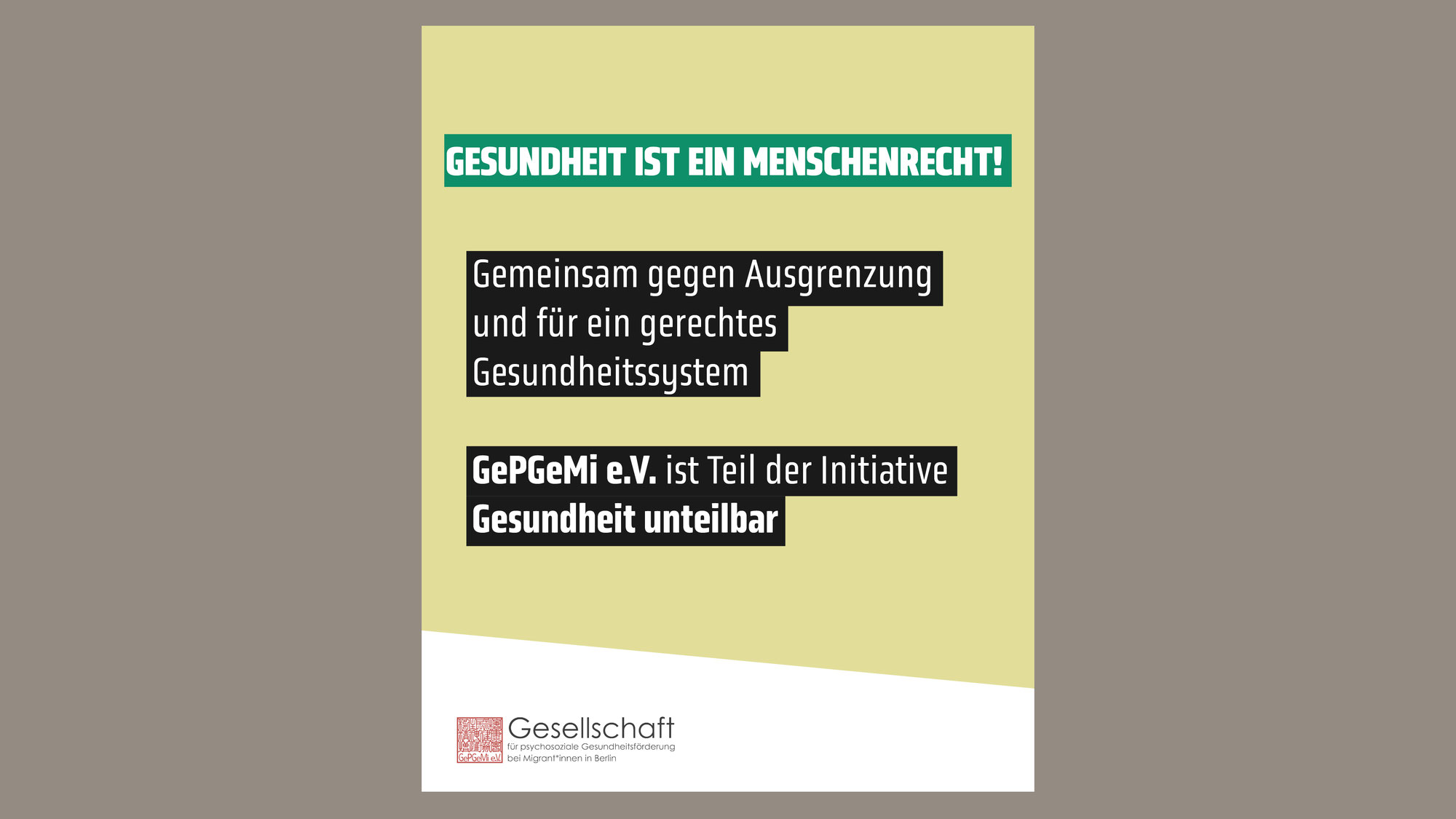 Bessere Gesundheitsversorgung statt Ausgrenzung