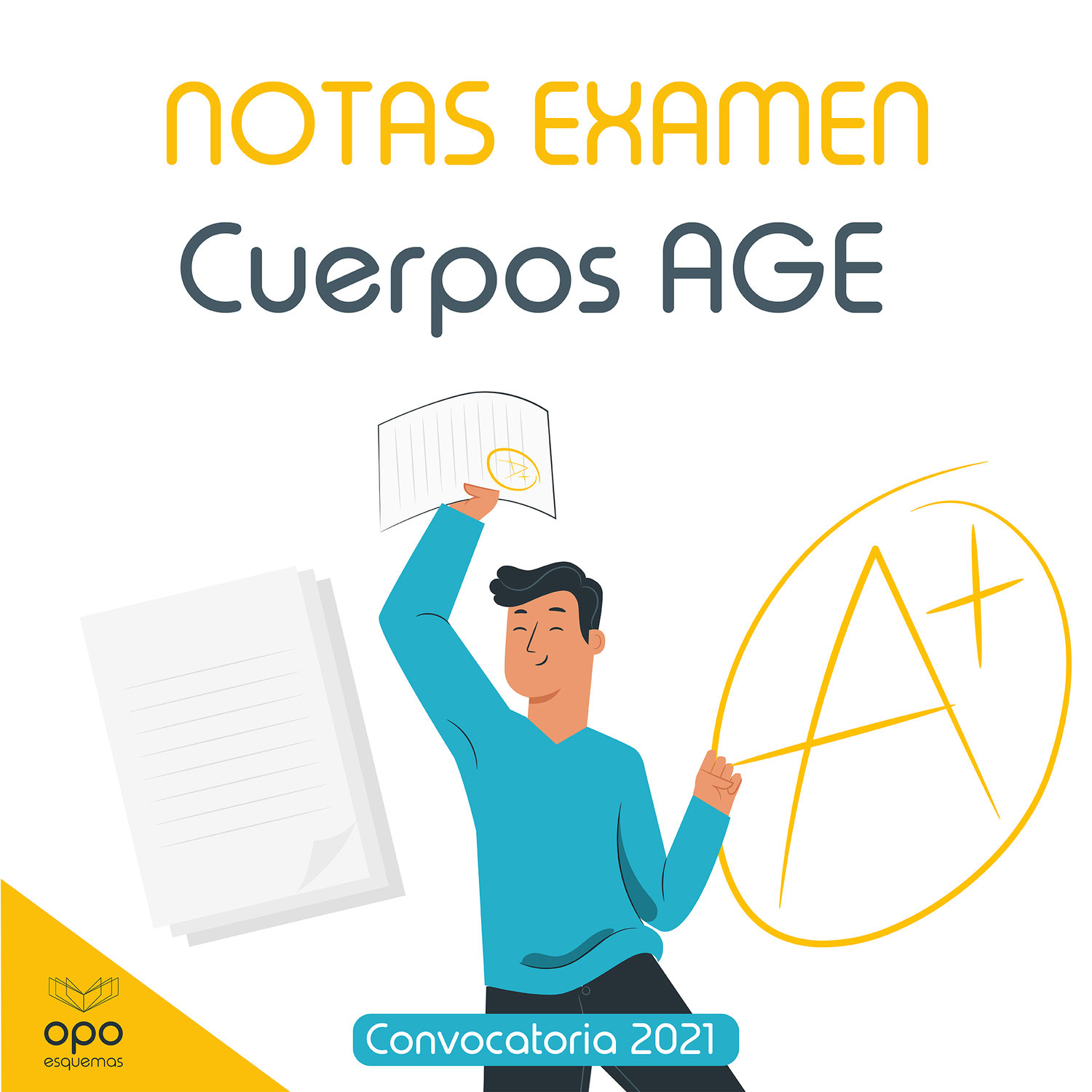 Notas examen Administrativo y Auxiliar AGE. Convocatoria 2021