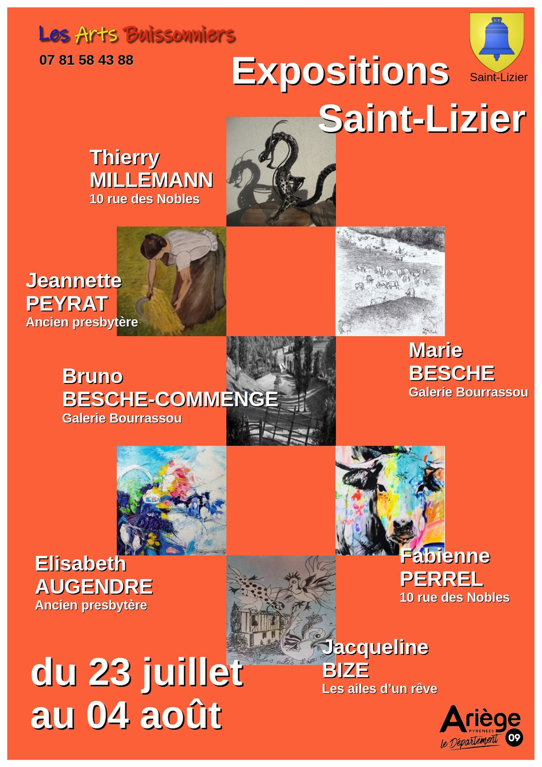 Exposition Les Arts Buissionniers juillet 2025 Elisabeth Augendre