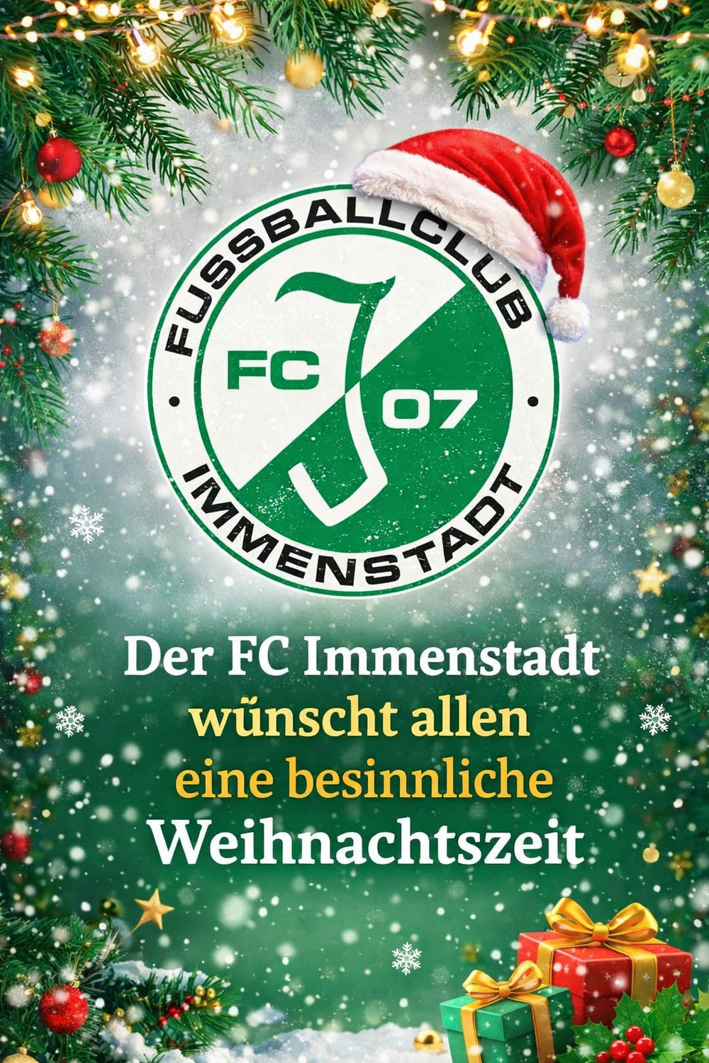 Weihnachtsgrüße des FC Immenstadt