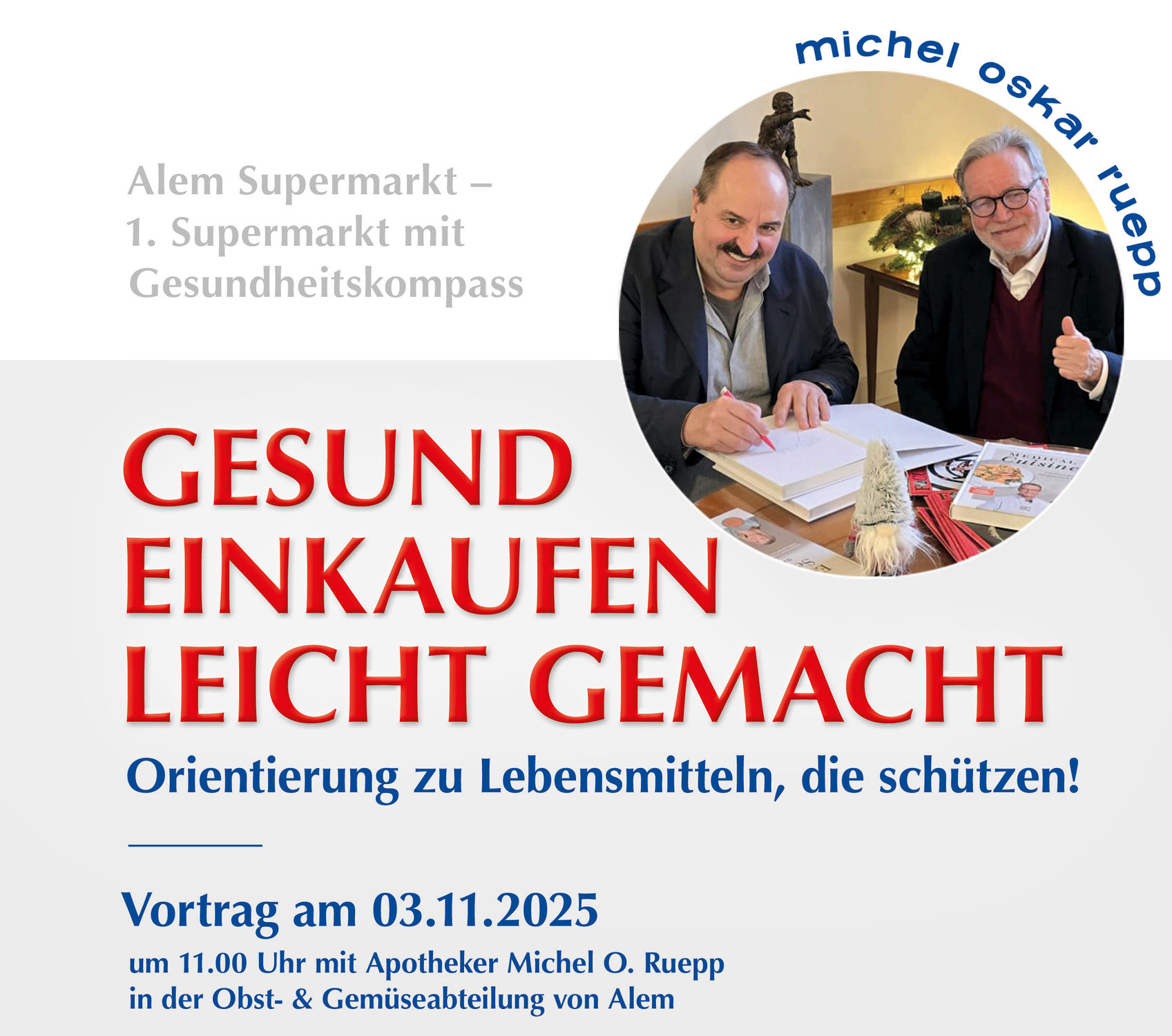 Vortrag Gesund einkaufen leicht gemacht - Orientierung zu Lebensmitteln, die schützen!