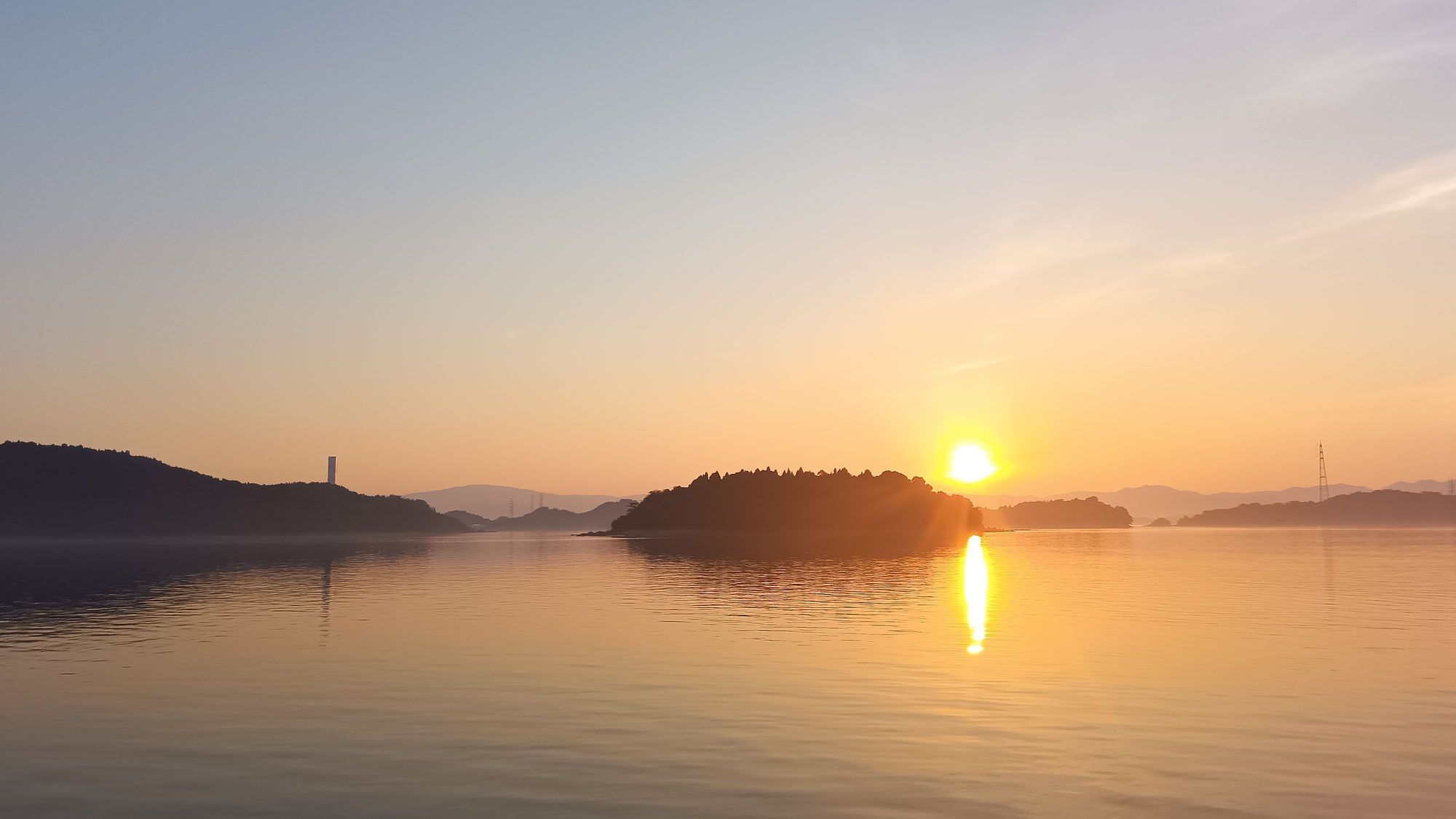 大崎上島町東野の夕日
