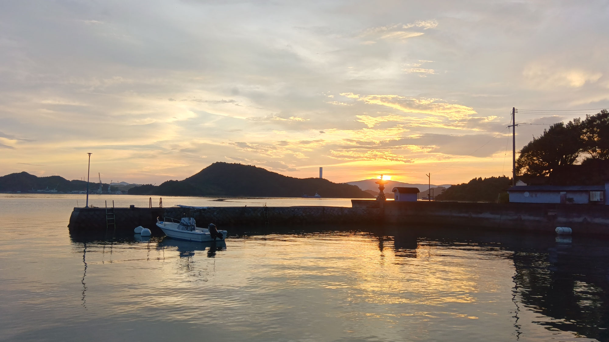 ヒナタ文学堂からの夕日