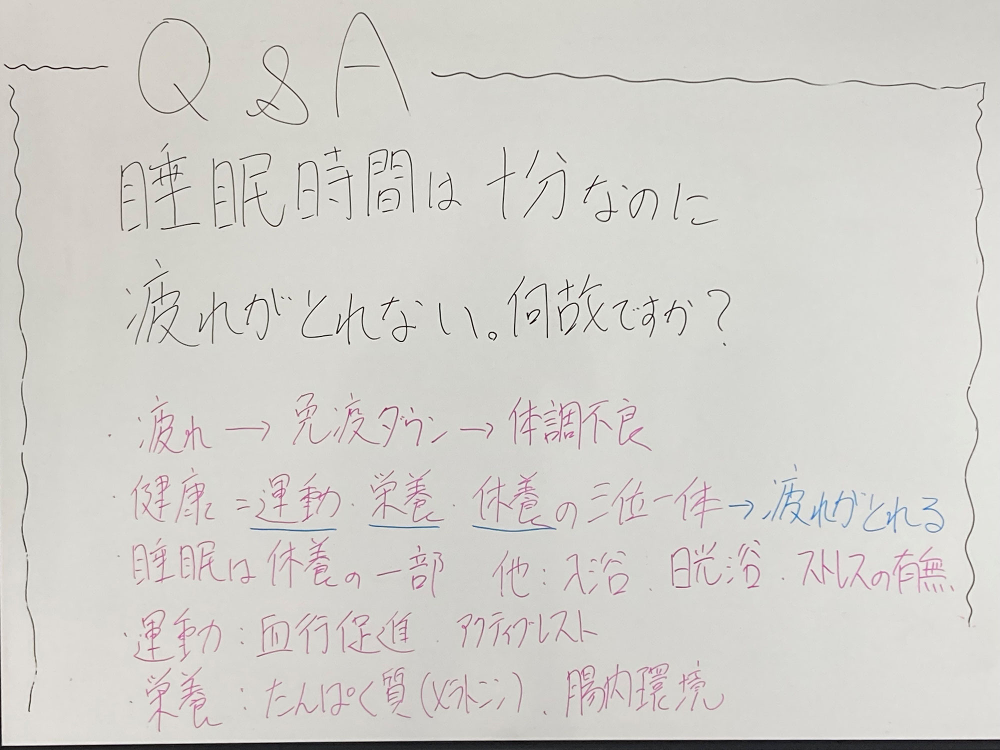 【Q&A】睡眠時間は十分なのに疲れが取れない･･、どうして？