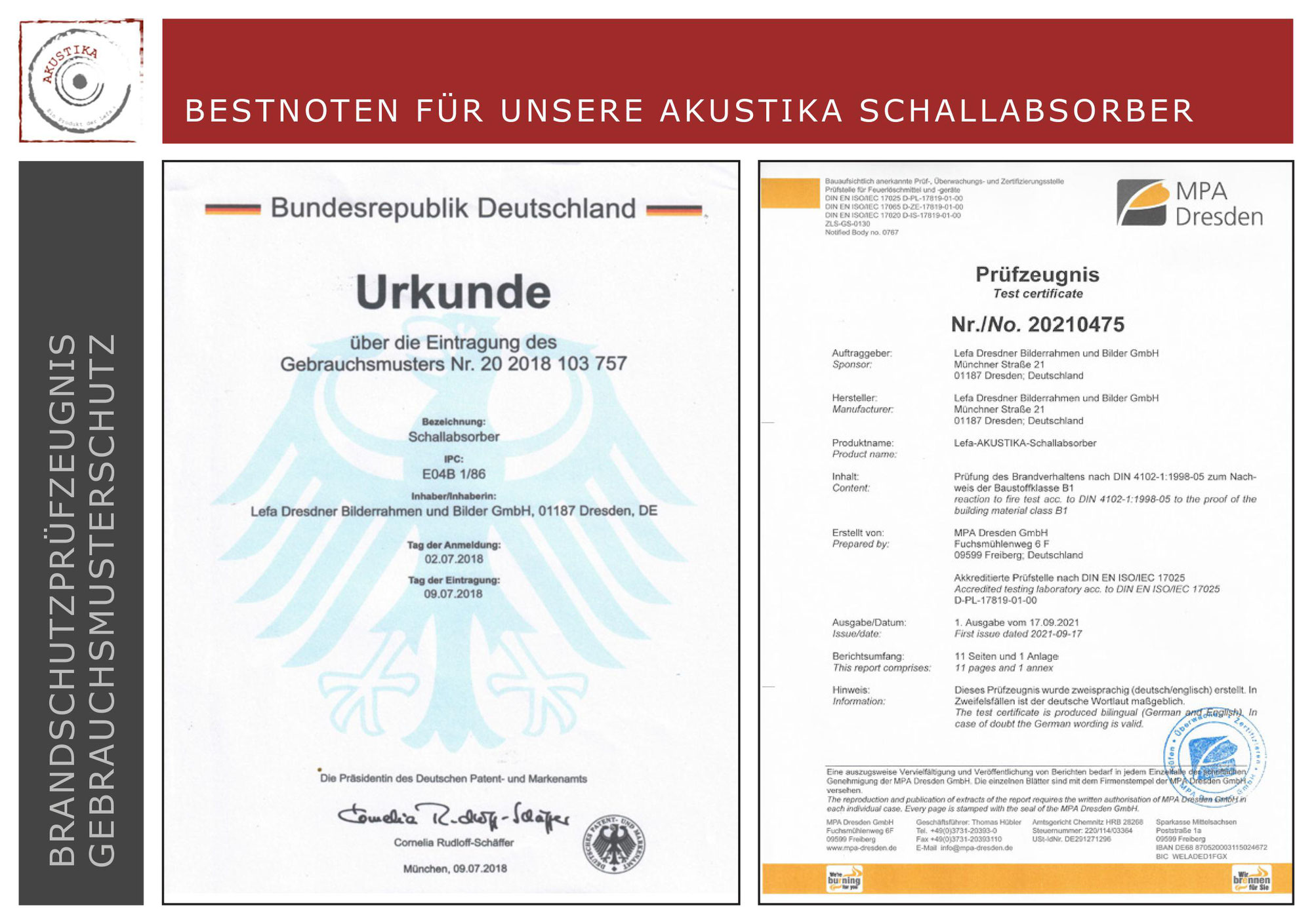 Gebrauchsmusterschutz Schallabsorber
