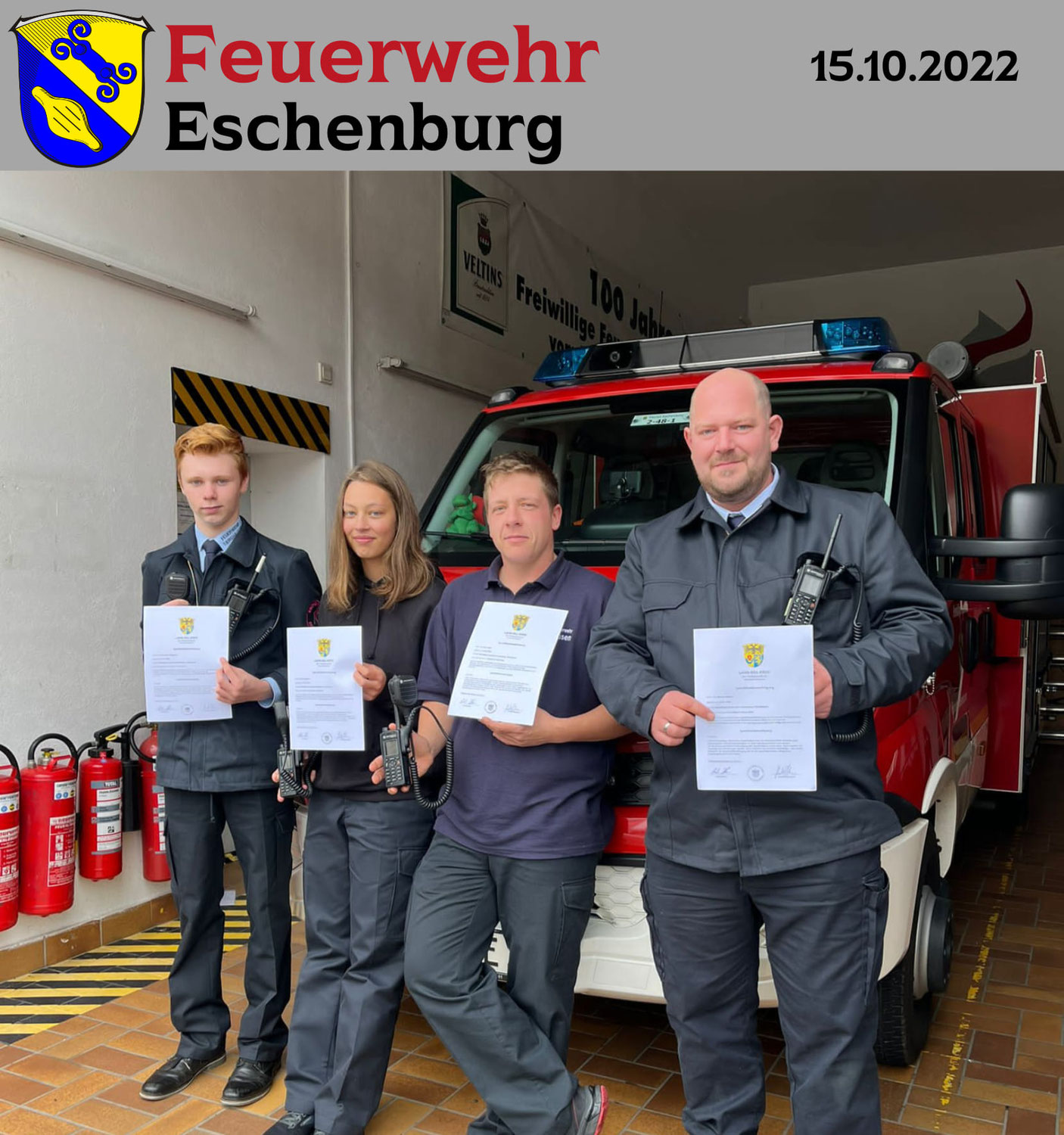 Vier neue Sprechfunkberechtigte für Eschenburg