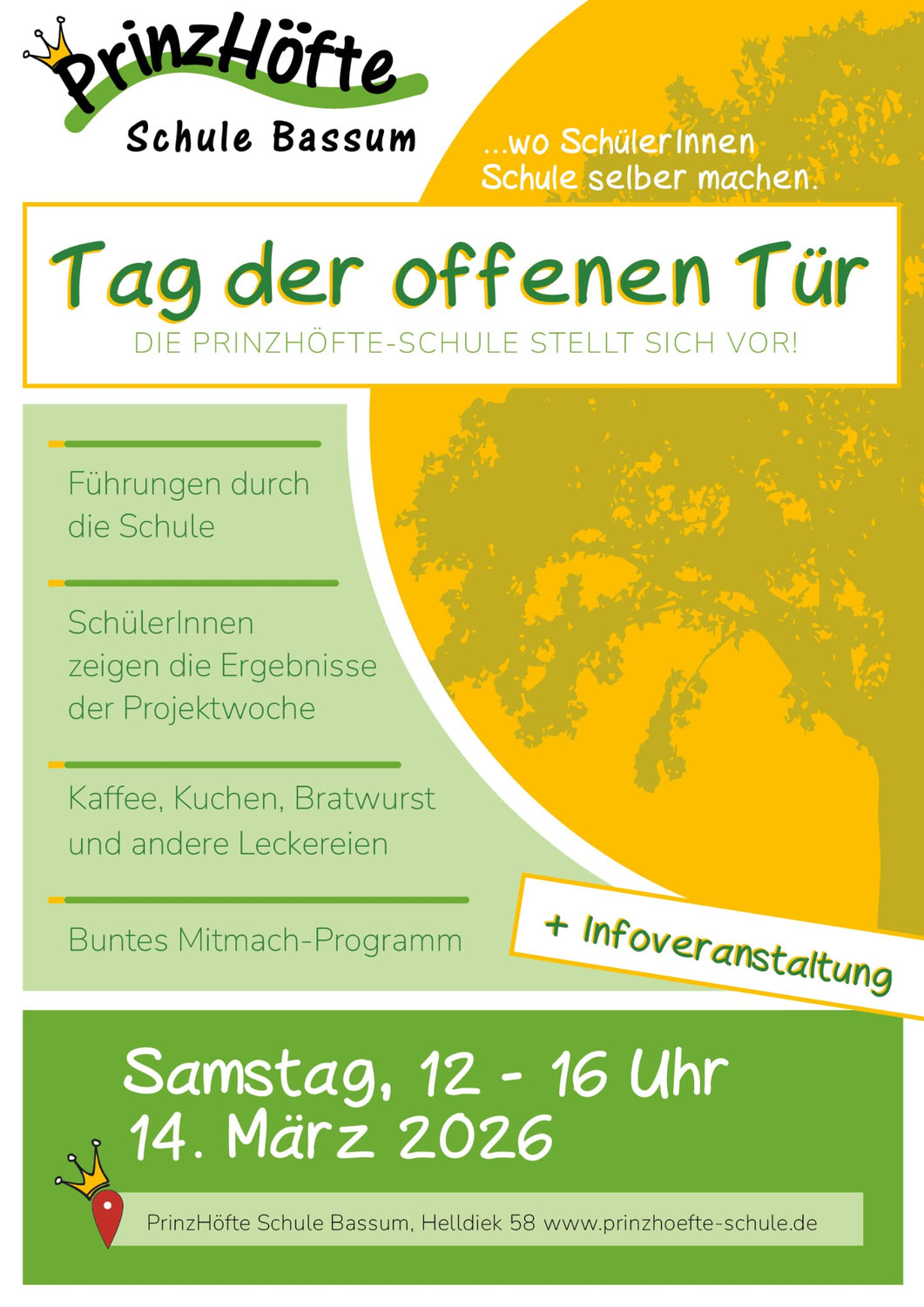 Tag der offenen Tür 2026 - Samstag den 14. März von 12-16 Uhr