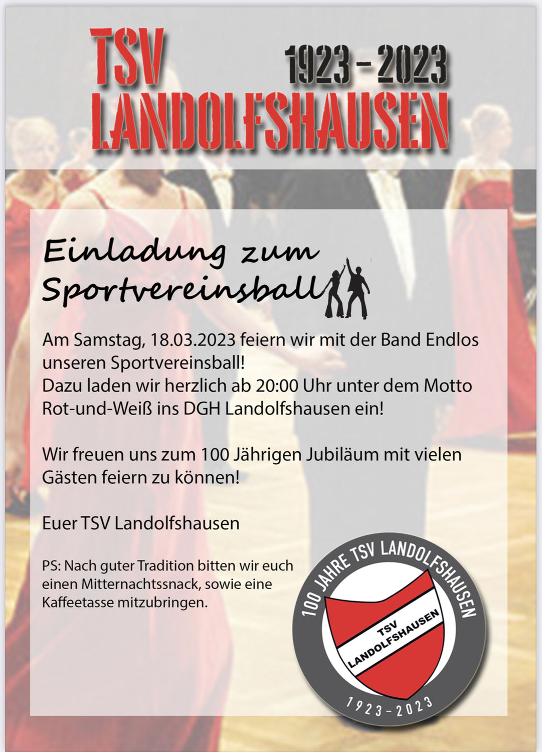 Auftakt ins Jubiläumsjahr: 100 Jahre TSV Landolfshausen