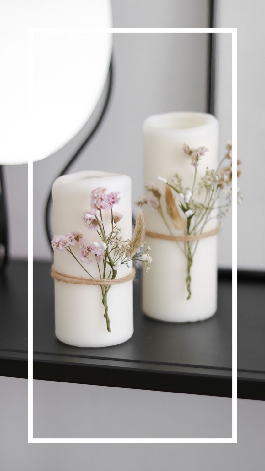 DIY | Blumige Dekokerzen