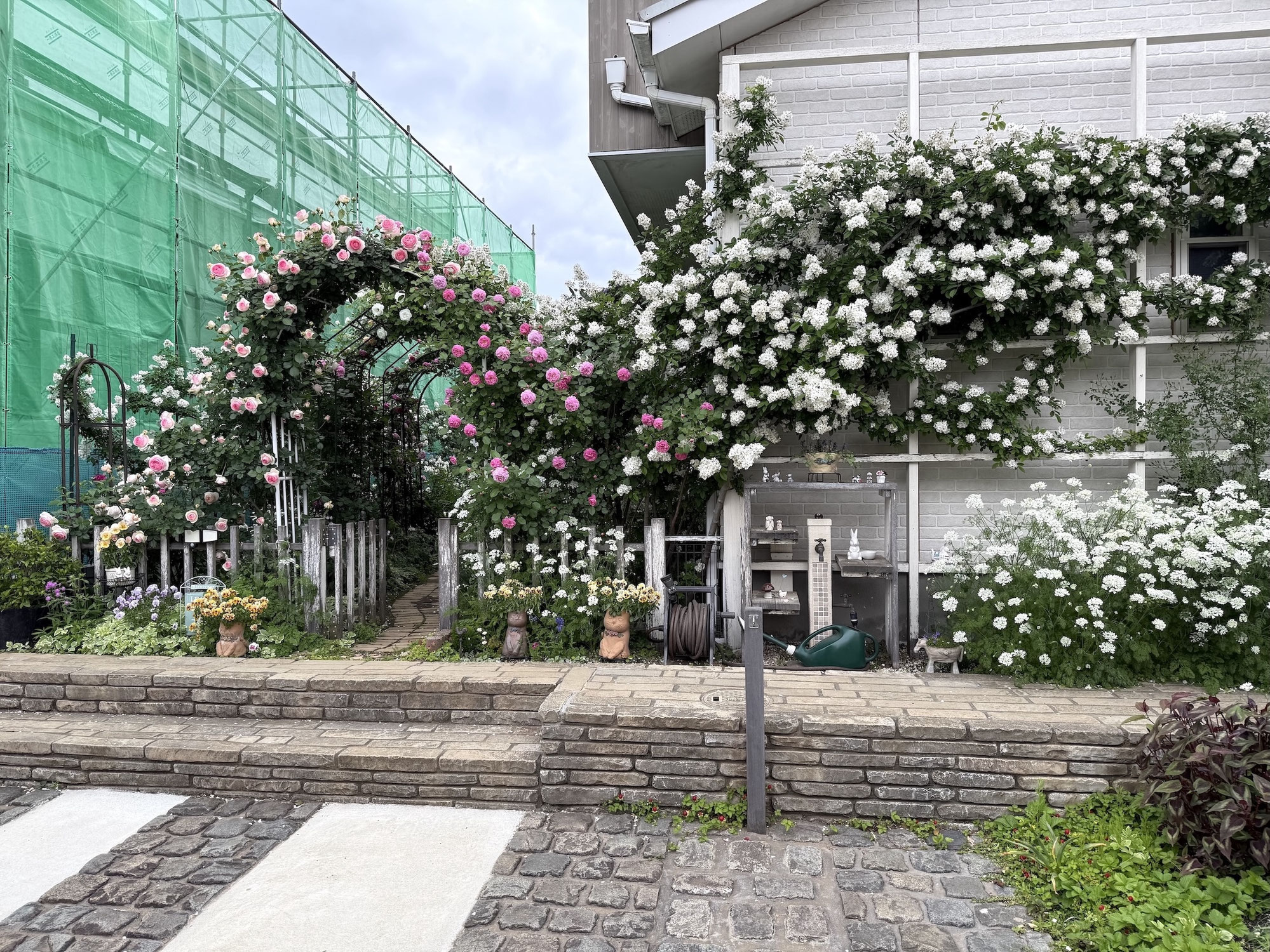 薔薇のためのウッドフェンス　さいたま市