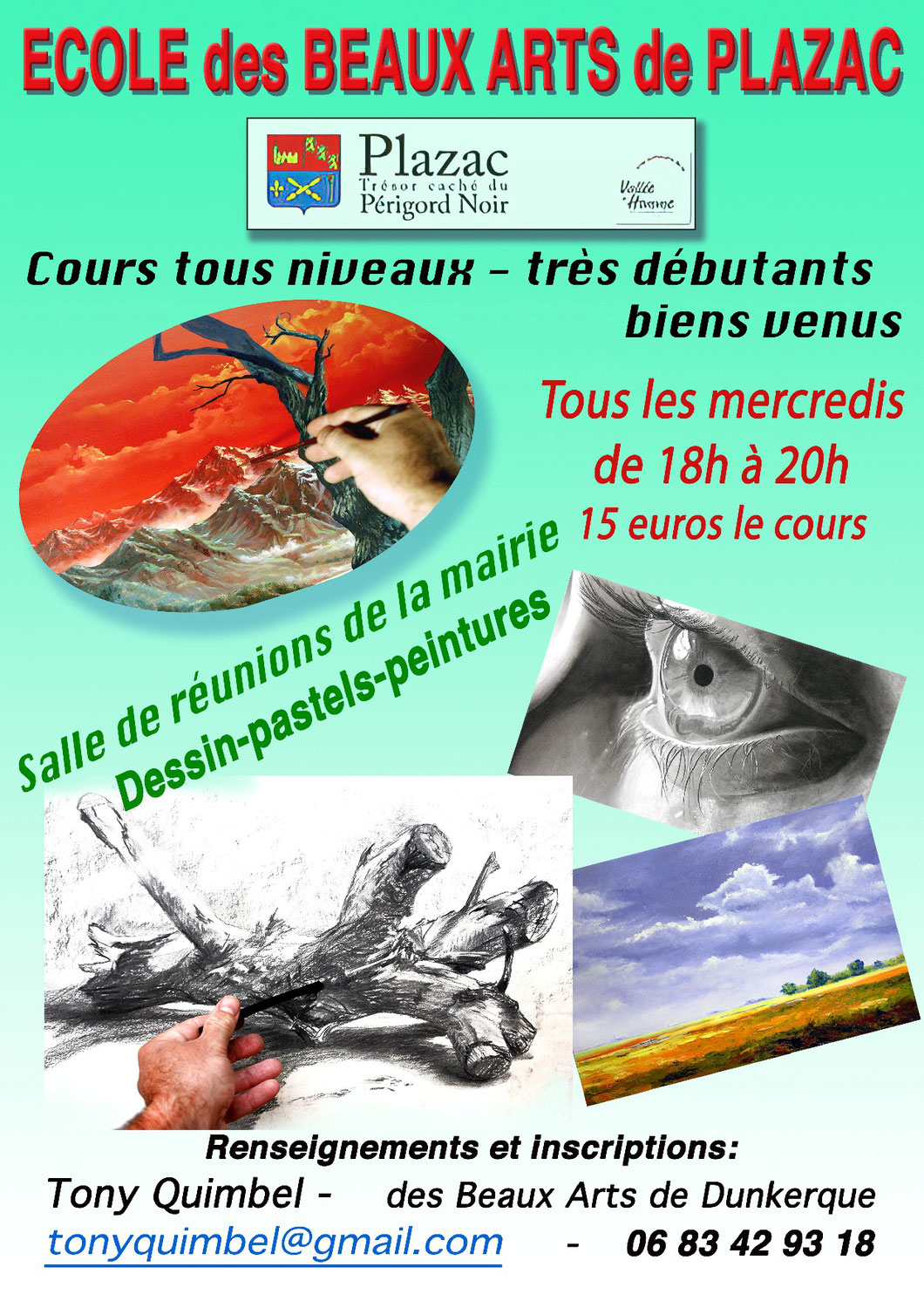 Cours de dessin et de peinture 