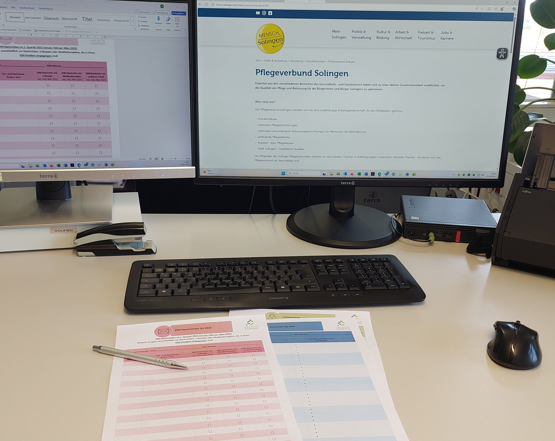 Datenerhebung in den Solinger Pflegeeinrichtungen