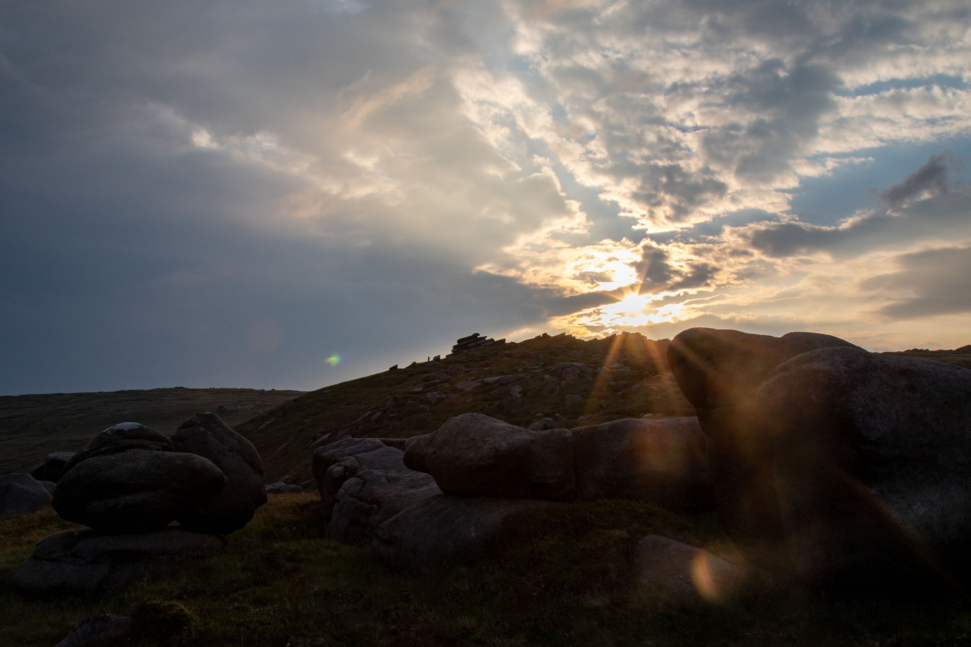 Wild camping at Kinder Scout, Peak District National Park