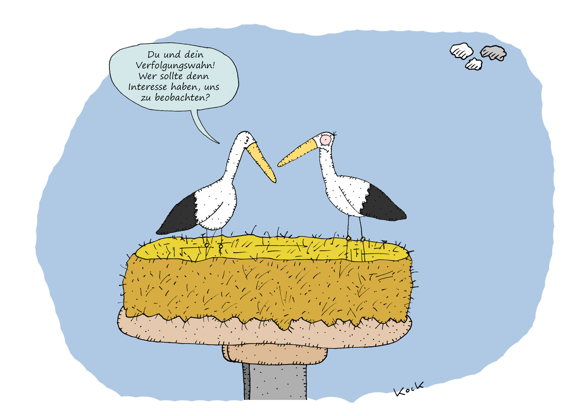 Stalke einen Storch