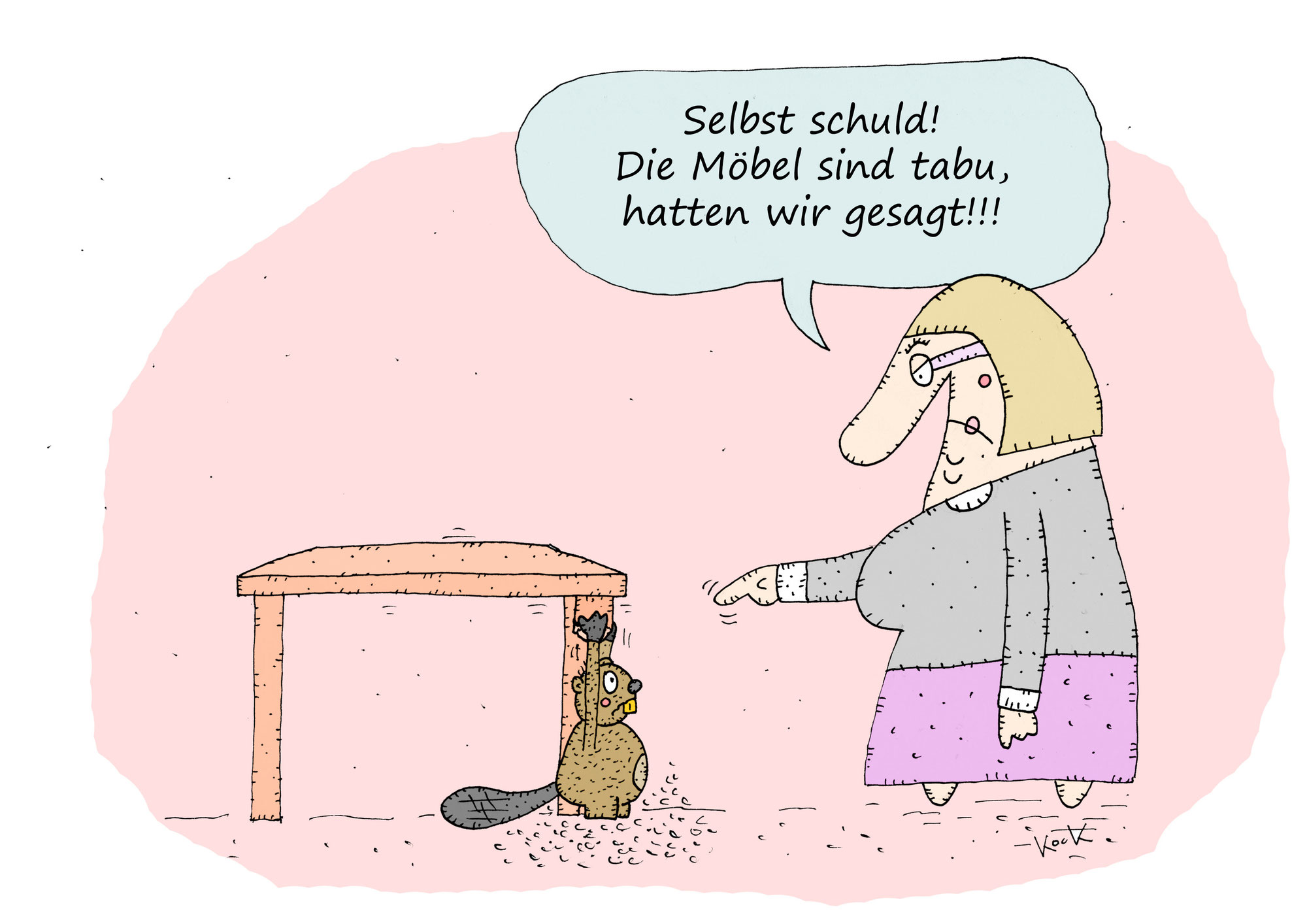 Der Biber ist ein ausgesprochen scharfer Zähne-Typ