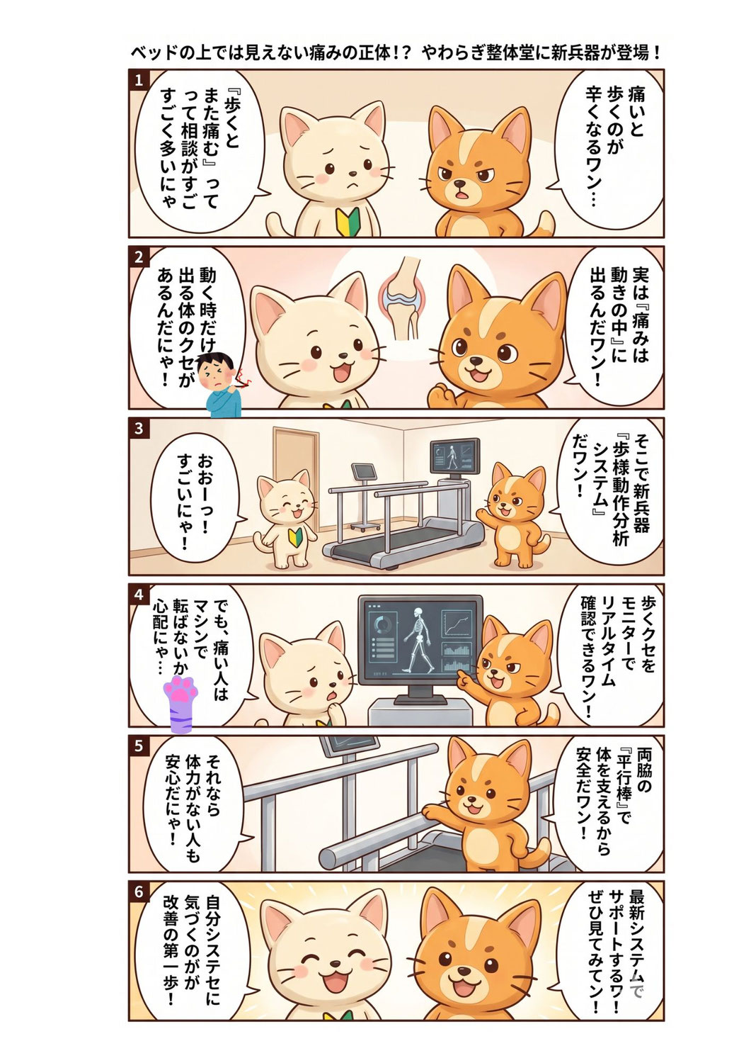 【歩くと痛い…その原因、ベッドの上では見つかりません！】新メニューのご紹介