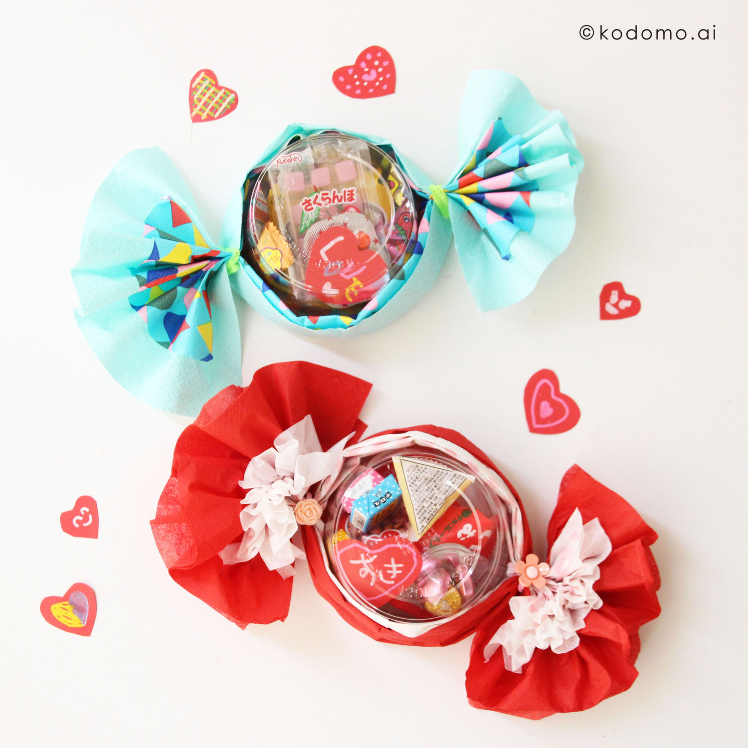 簡単駄菓子ラッピング！バレンタインホワイトデーお返しにも！作り方