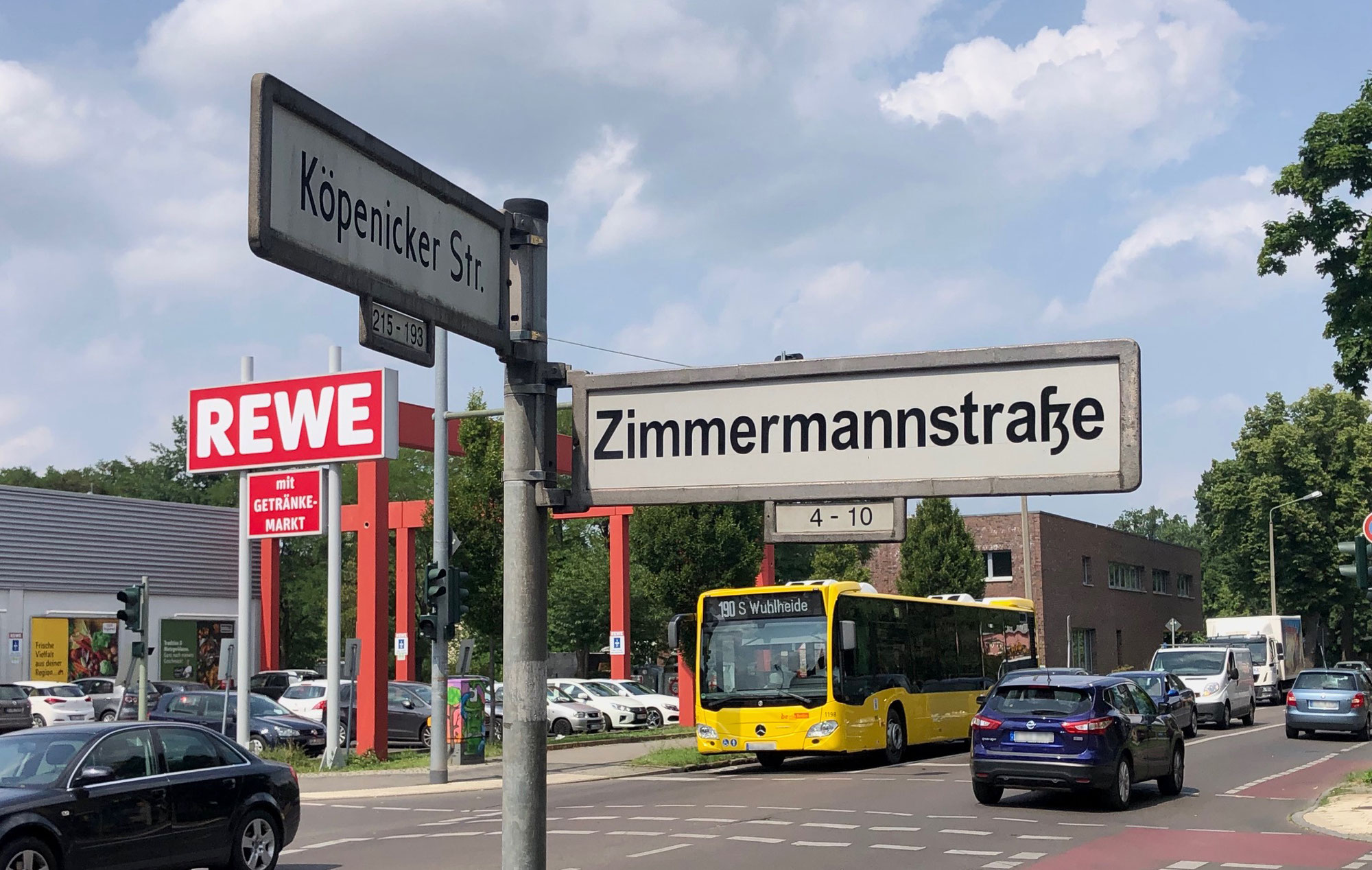 Wanderbaustelle auf der Köpenicker Straße