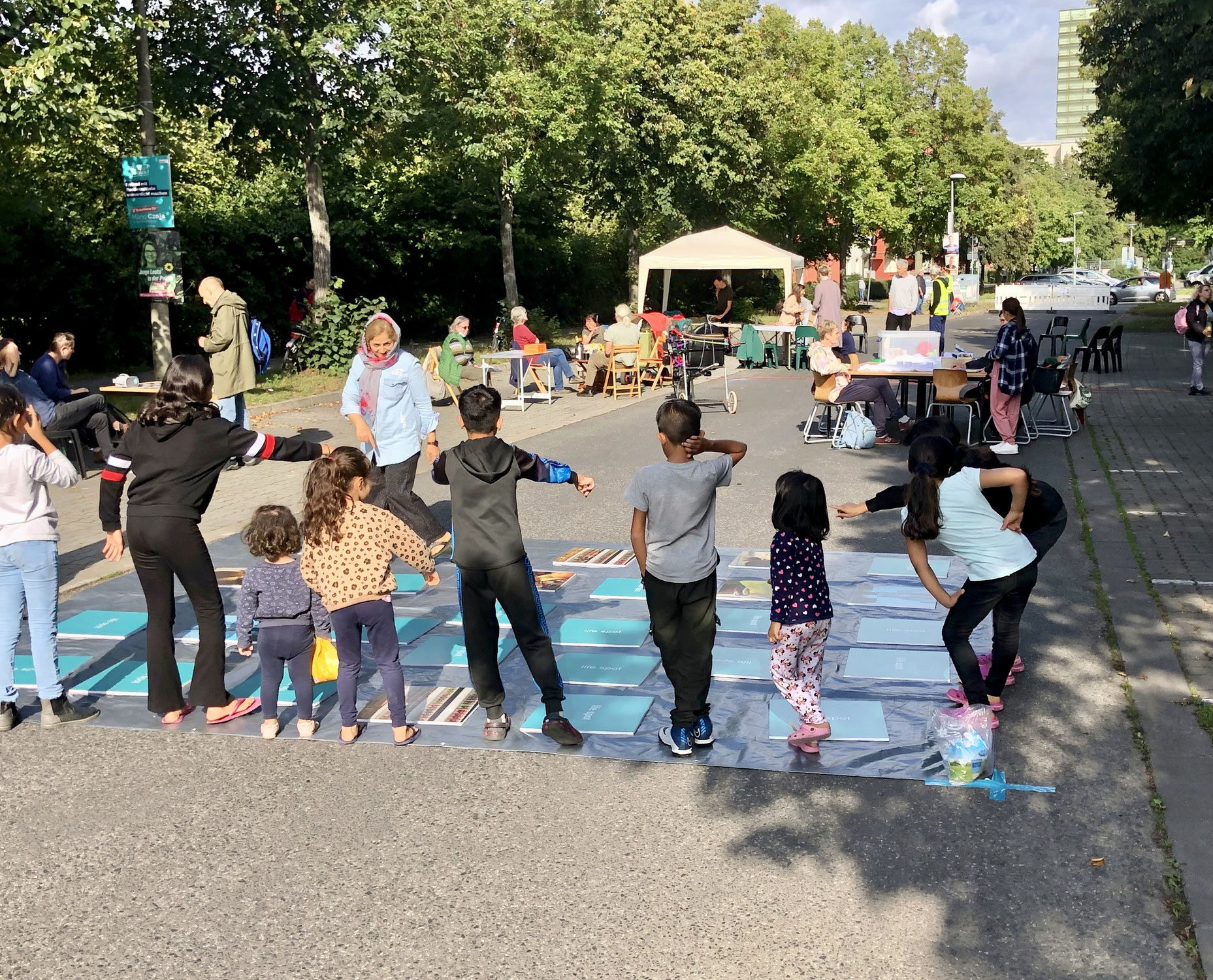 Vier temporäre Spielstraßen in Marzahn-Hellersdorf am autofreien Tag