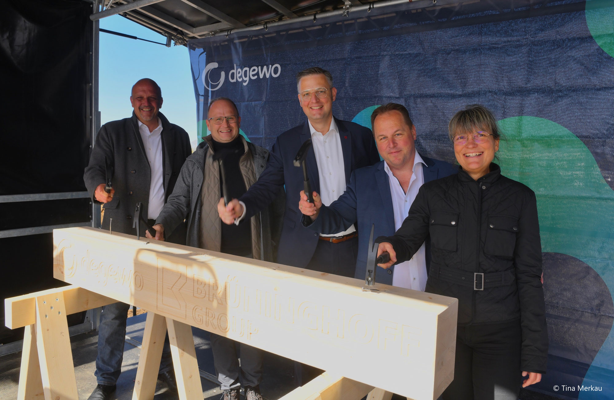 Richtfest für Neubauquartier in der Bisamstraße