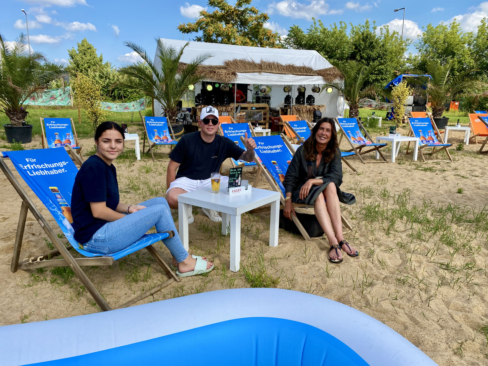 Am Strand unter Palmen chillen – mitten in Biesdorf