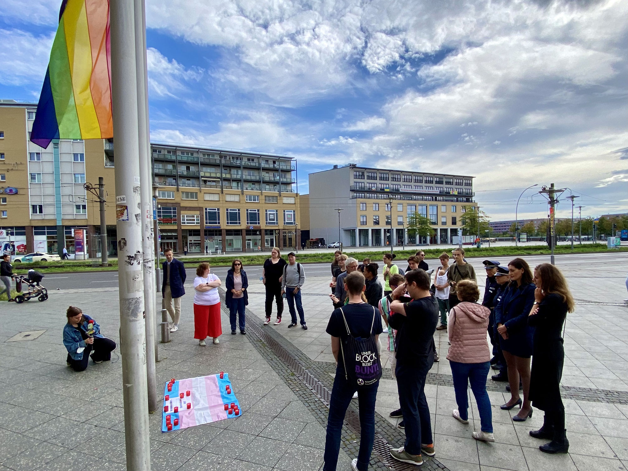 Mahnwache in Helle Mitte für getöteten Malte C.