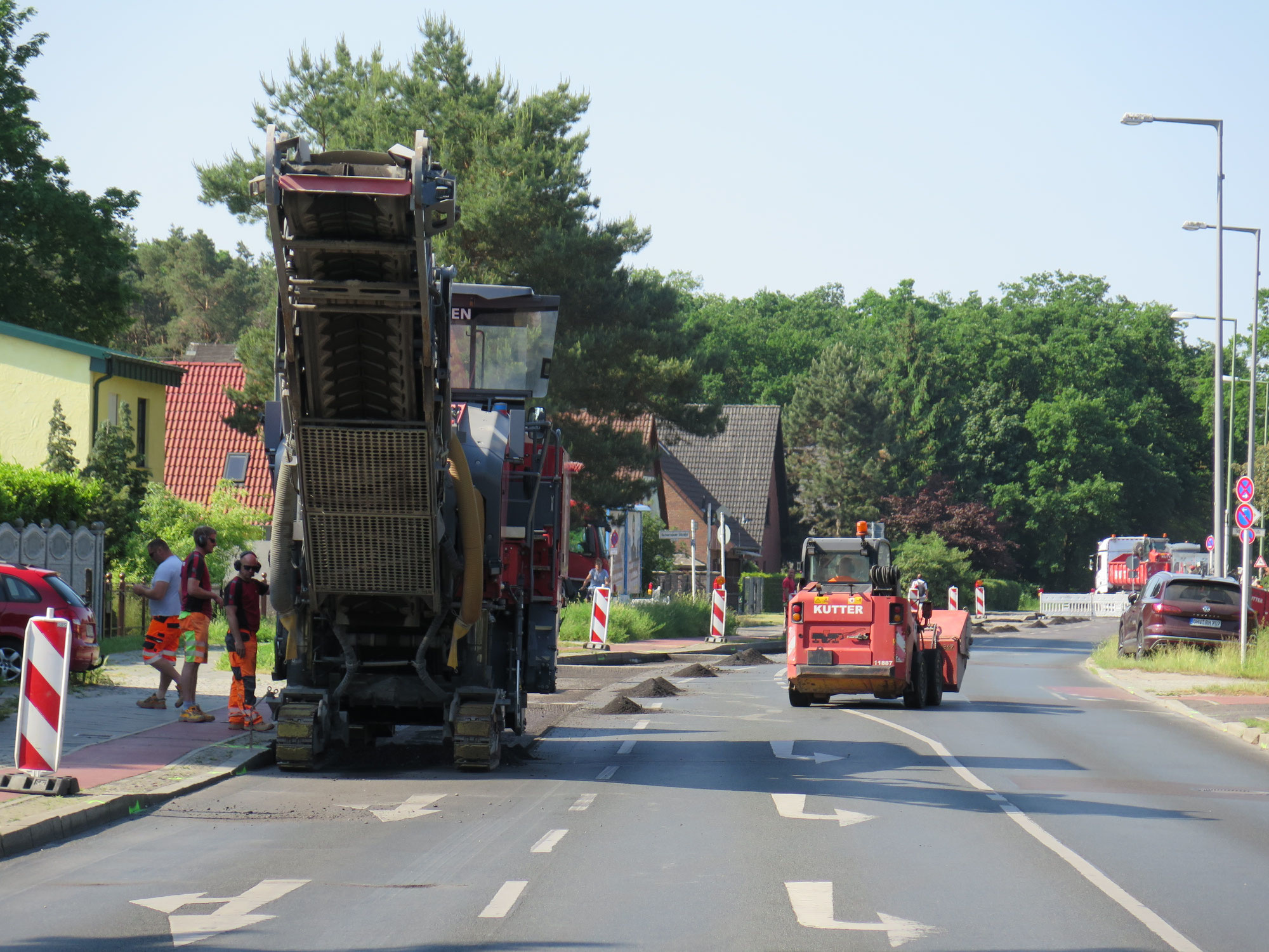 Baustelle auf der Chemnitzer Straße