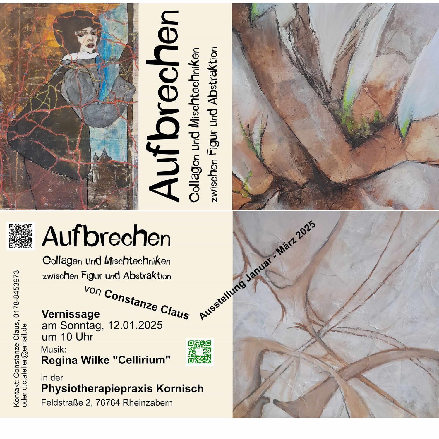 Vernissage "Aufbrechen - Collagen und Mischtechniken zwischen Figur und Abstraktion