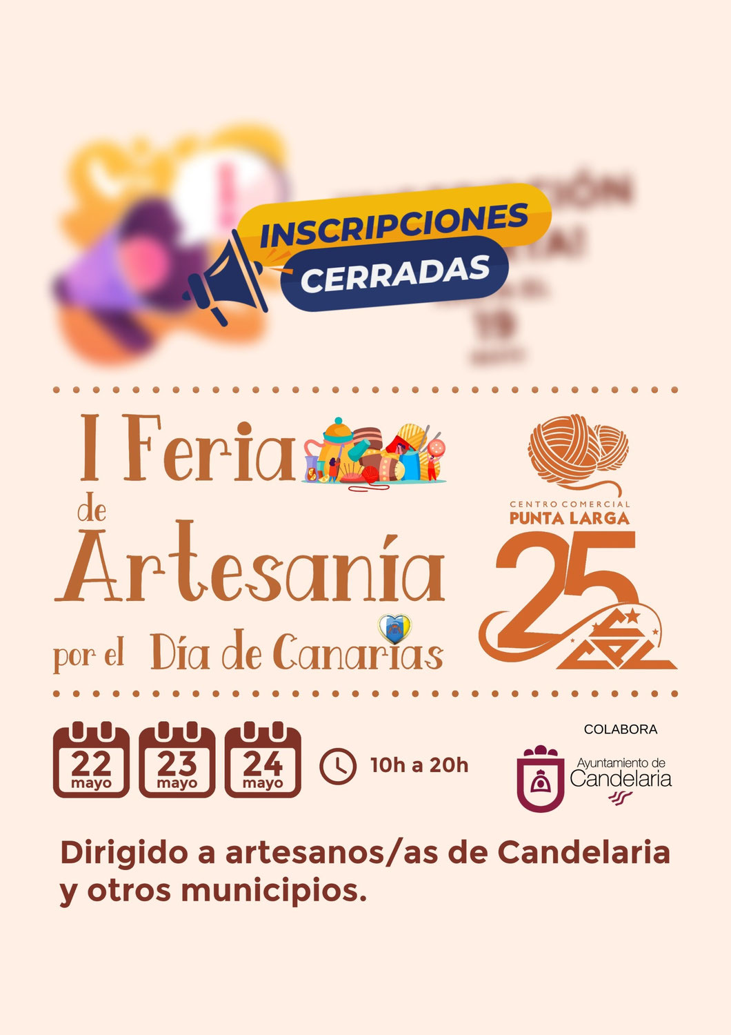 Inscripción abierta para la I Feria de Artesanía por el Día de Canarias
