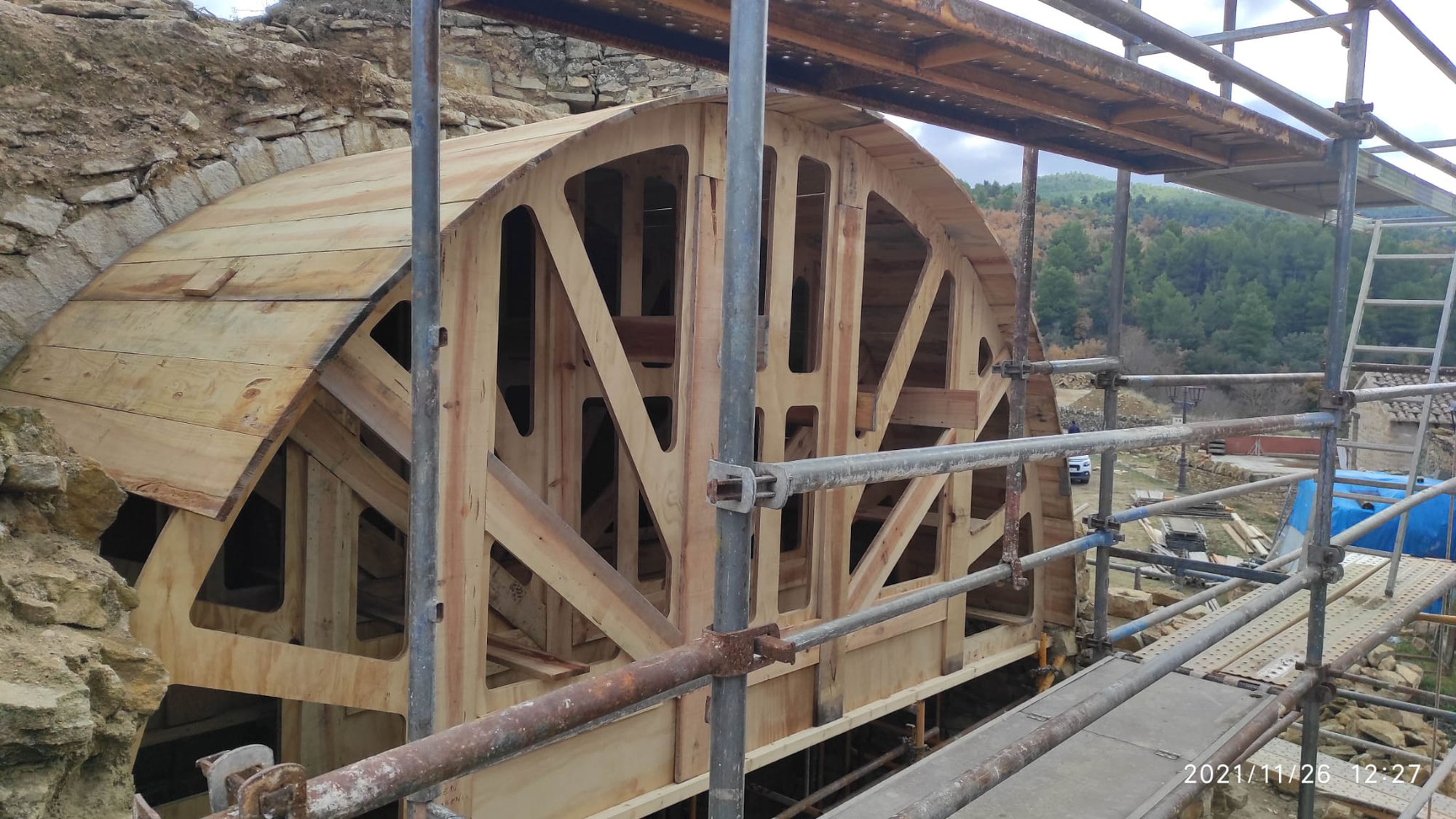 Avanzan los trabajos de restauración de la iglesia primitiva de Saranyana.