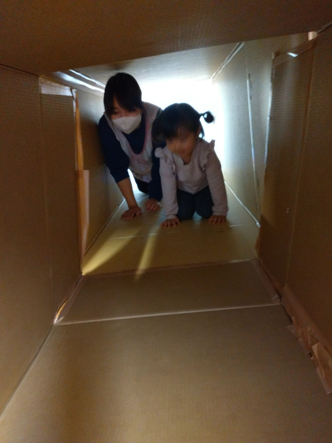 段ボールの秘密基地！