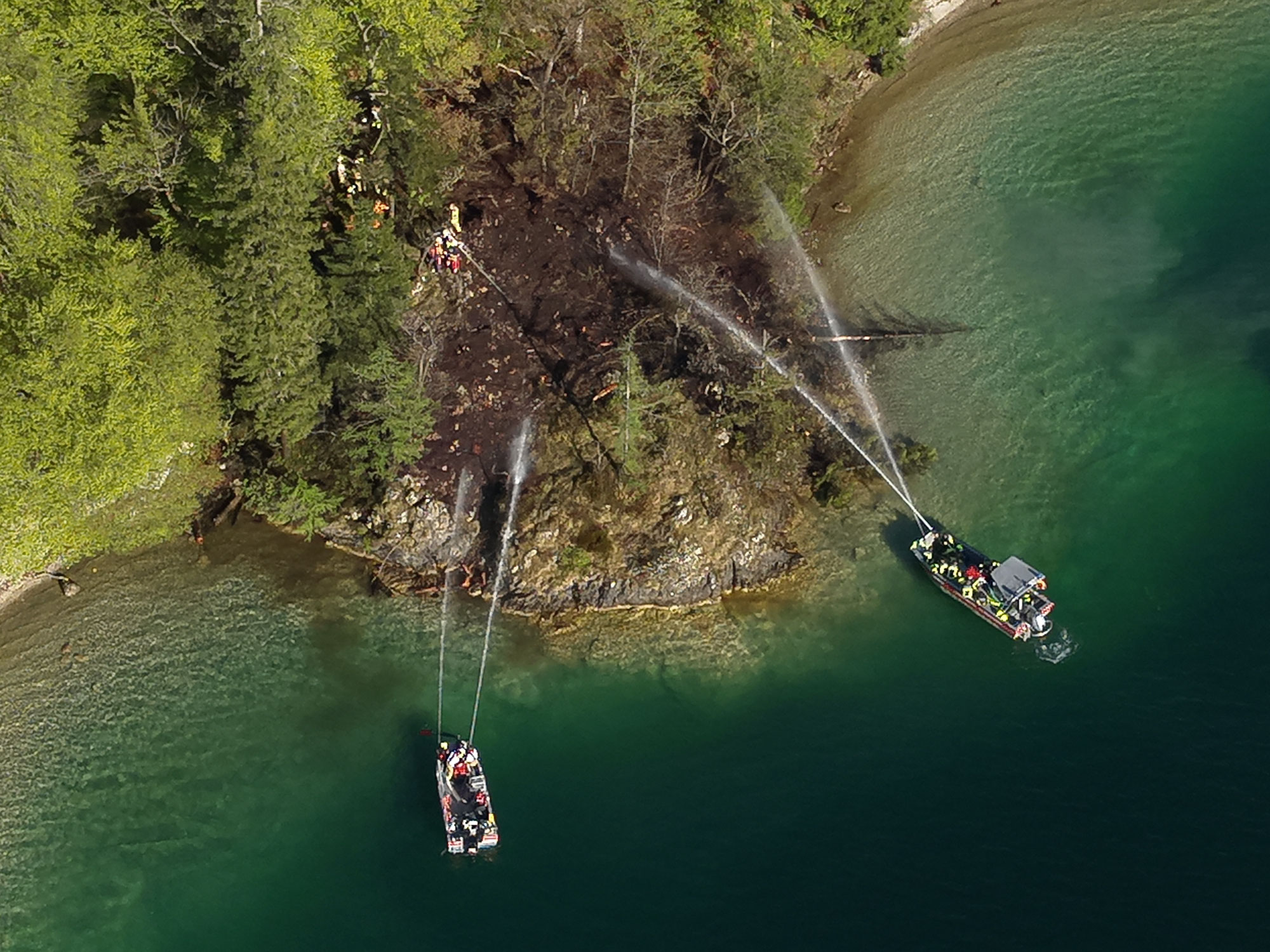 Unterstützung bei Waldbrand am Wolfgangsee