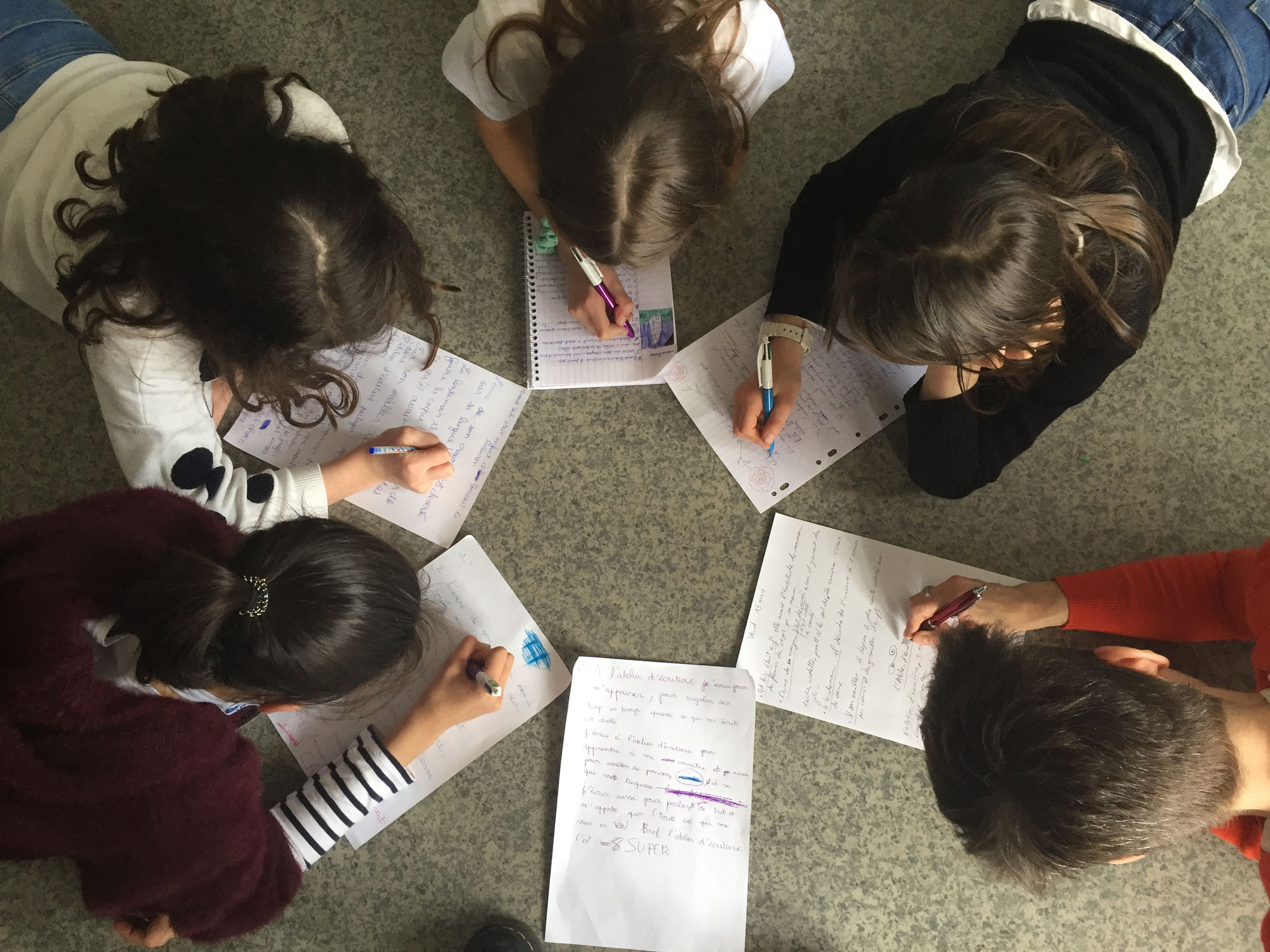 Ateliers d'écriture au collège à écouter