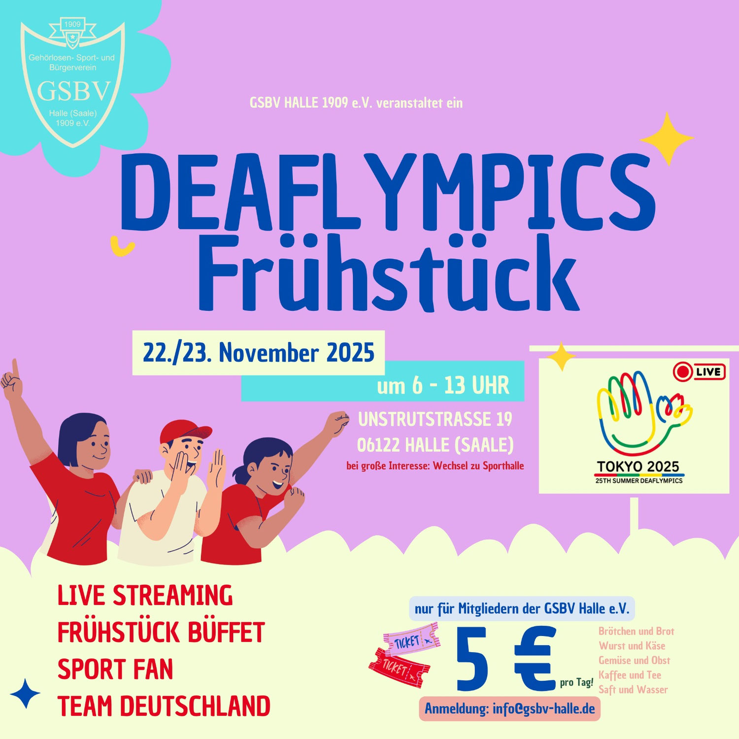 Deaflympics-Frühstück