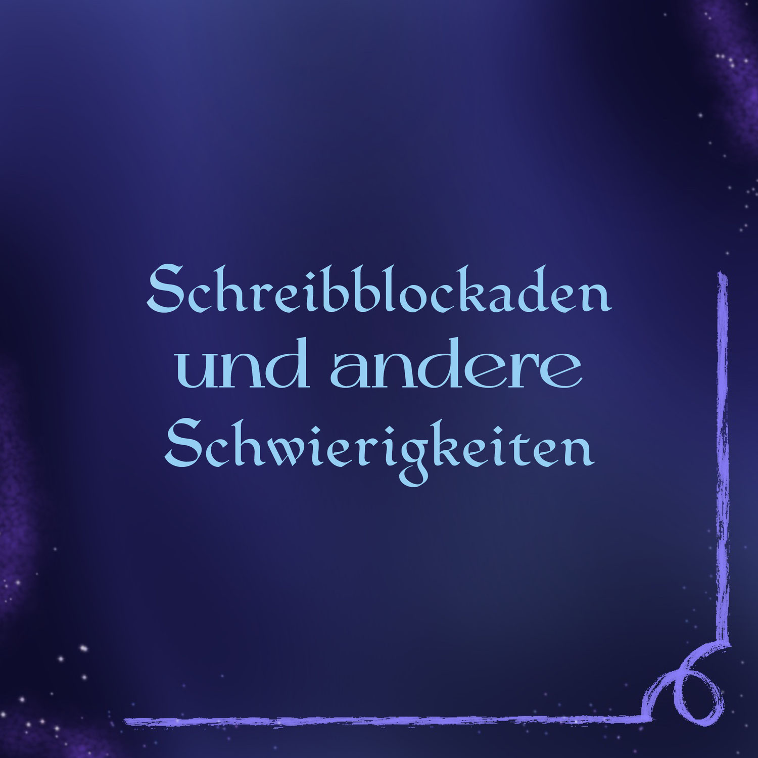 Schreibblockaden und andere Schwierigkeiten