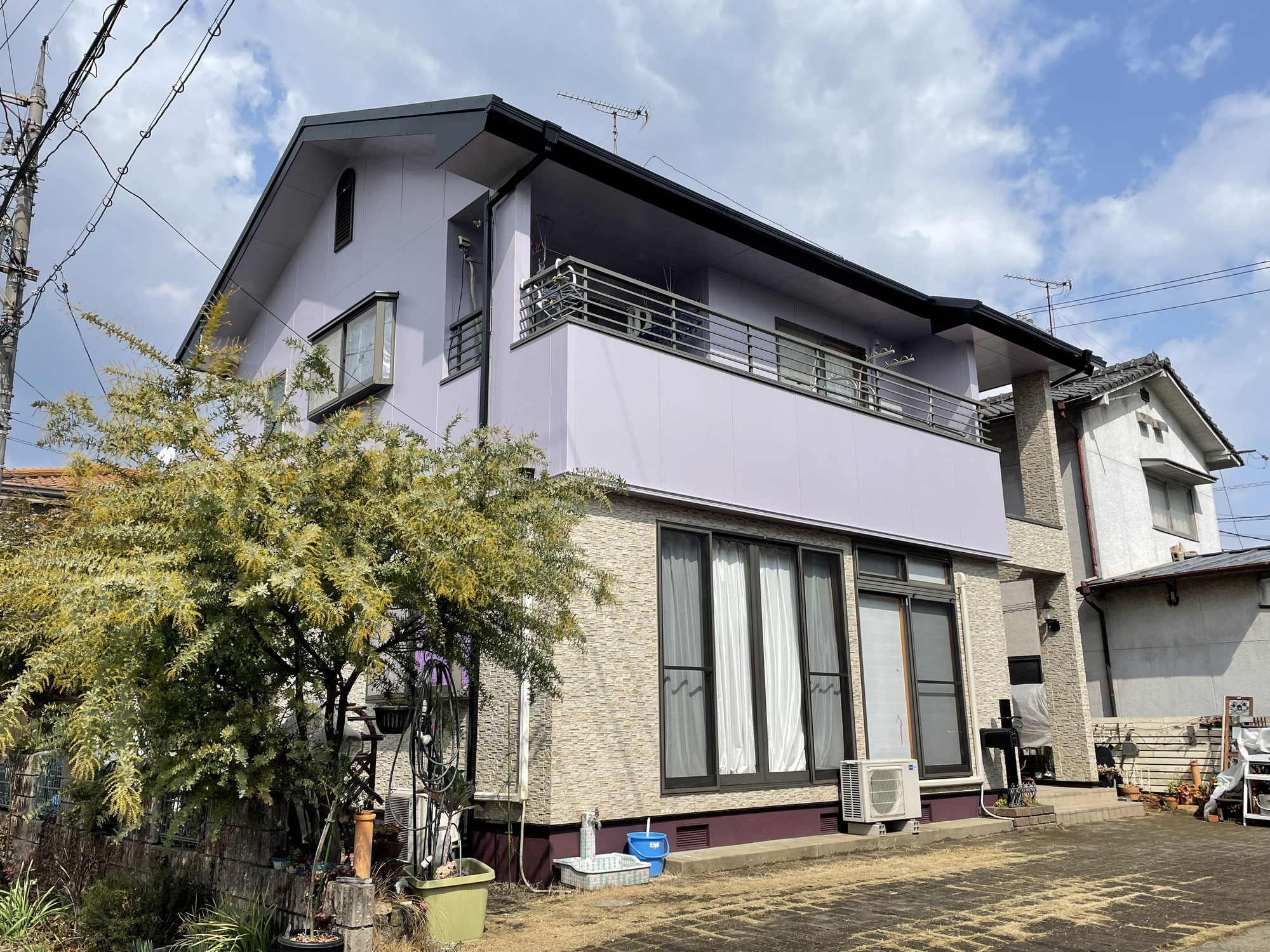 福山市　ラベンダー色の外壁で我が家がもっと大好きに！