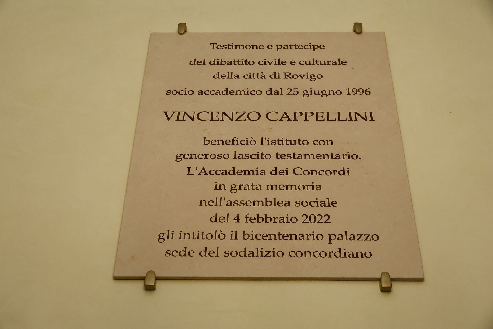 Palazzo dell’Accademia dei Concordi ‘Vincenzo Cappellini’.