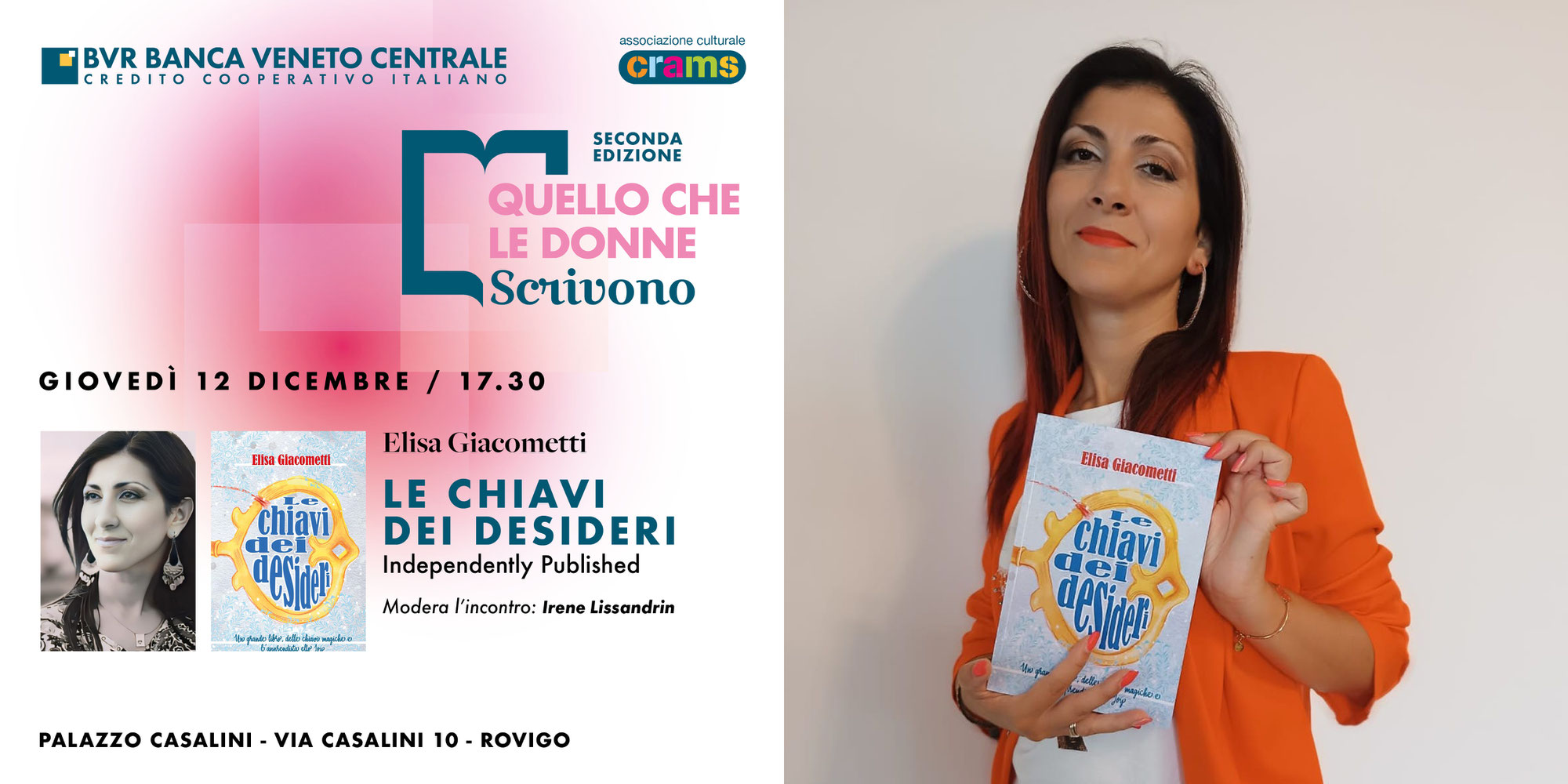 Quello che le donne scrivono. La rassegna chiude con il nuovo libro di Elisa Giacometti.