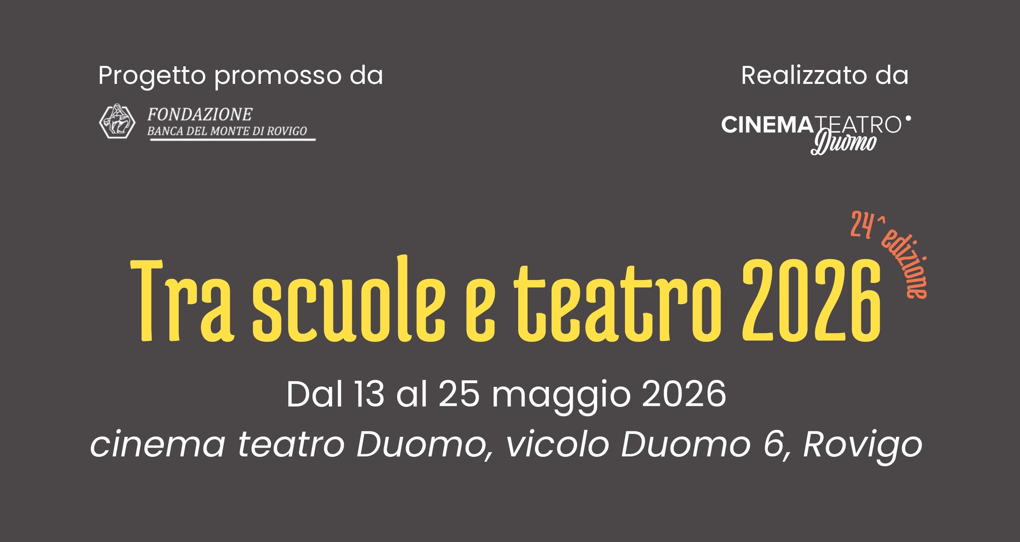 Al via la storica rassegna delle compagnie teatrali delle scuole