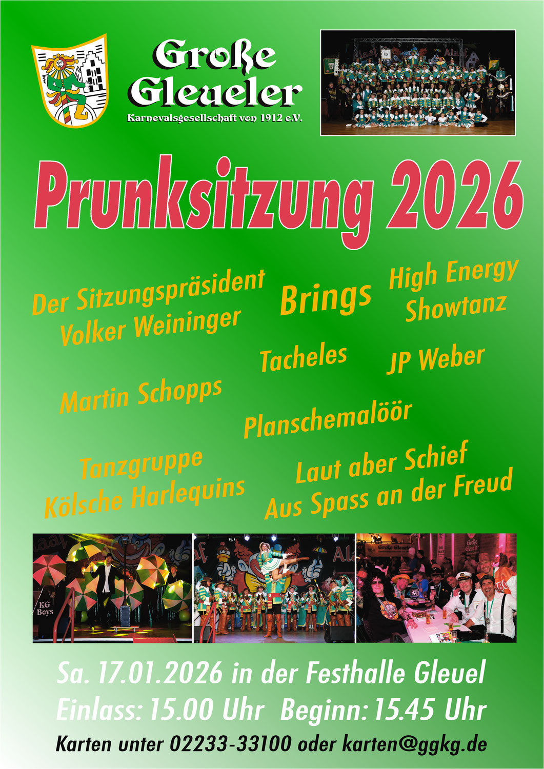 Vorverkauf Prunksitzung