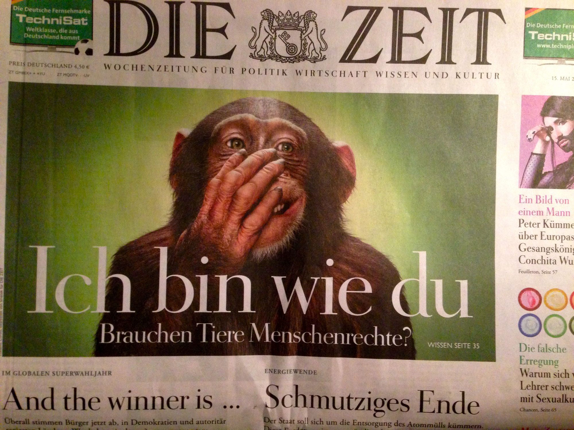 Die ZEIT-Titelstory: Ich bin wie Du - Brauchen Tiere Menschenrechte?