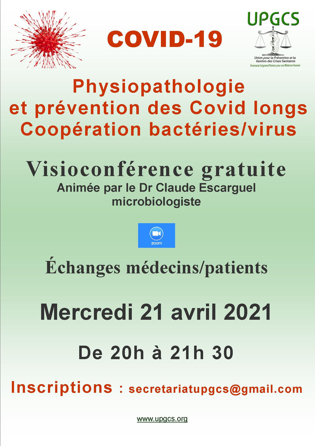 Physiopathologie et prévention des Covid-longs : la piste des coopérations « bactéries /virus ne doit pas être écartée », une conférence de Claude Escarguel